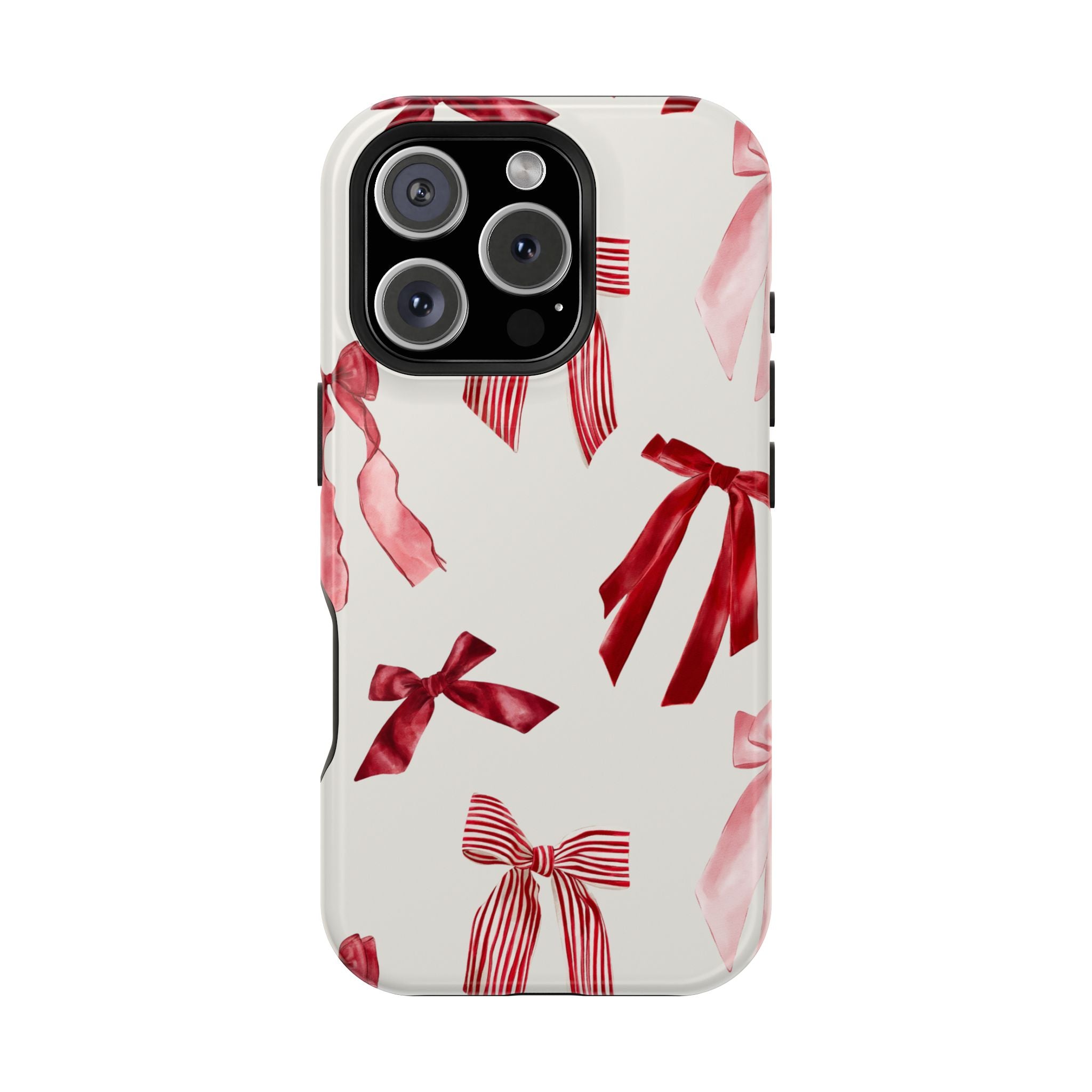Decorative iPhone Case - Red Pink Bow Case