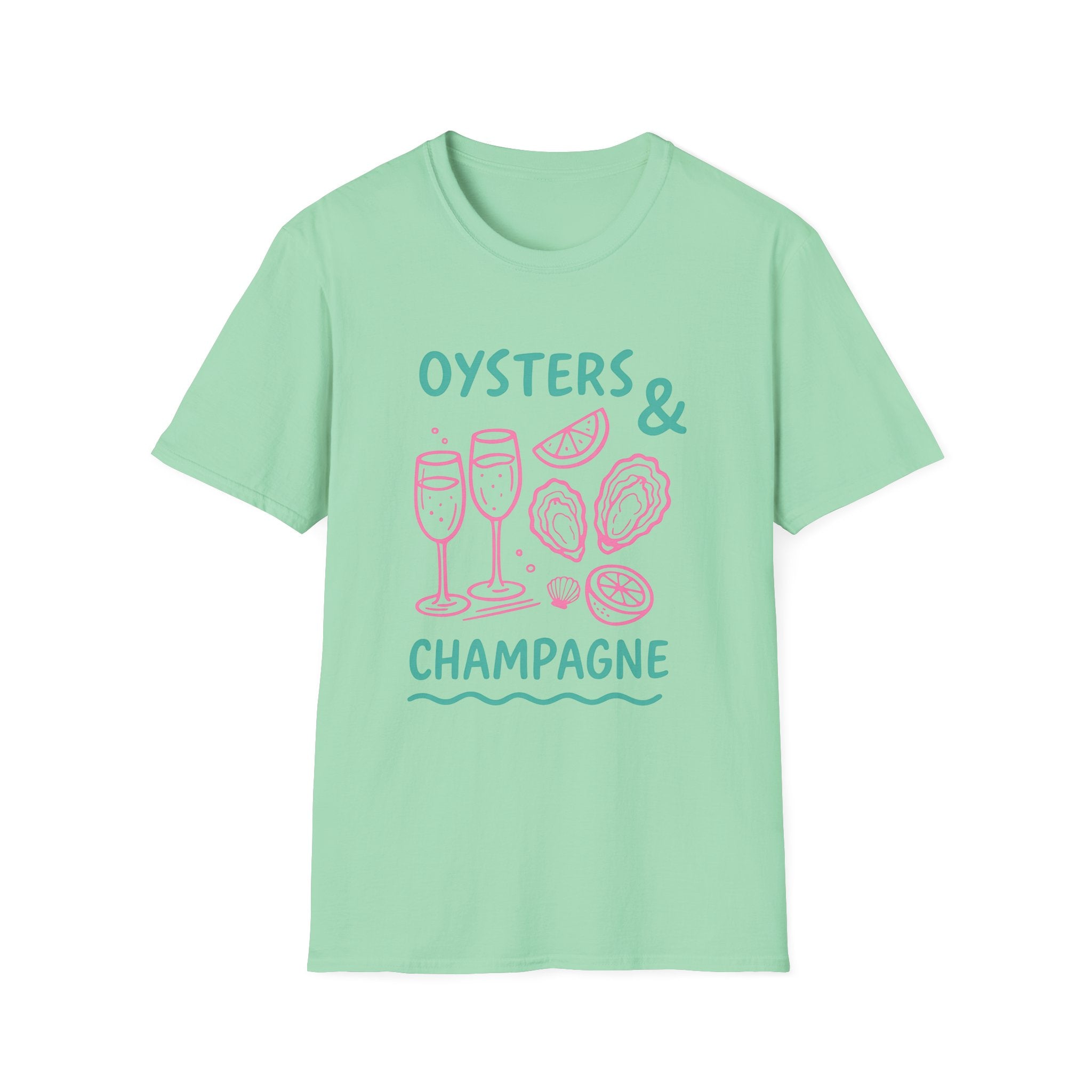 Playful Womens Tee - Oysters Champagne Shirt