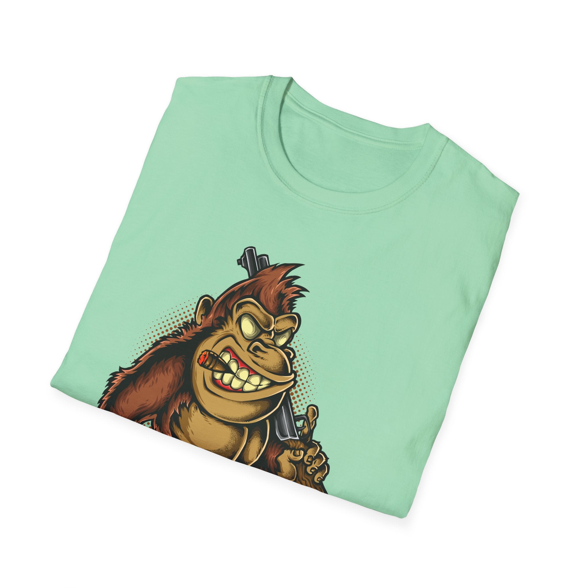 Grunge Gorilla Tee - Cartoon Weapon Shirt