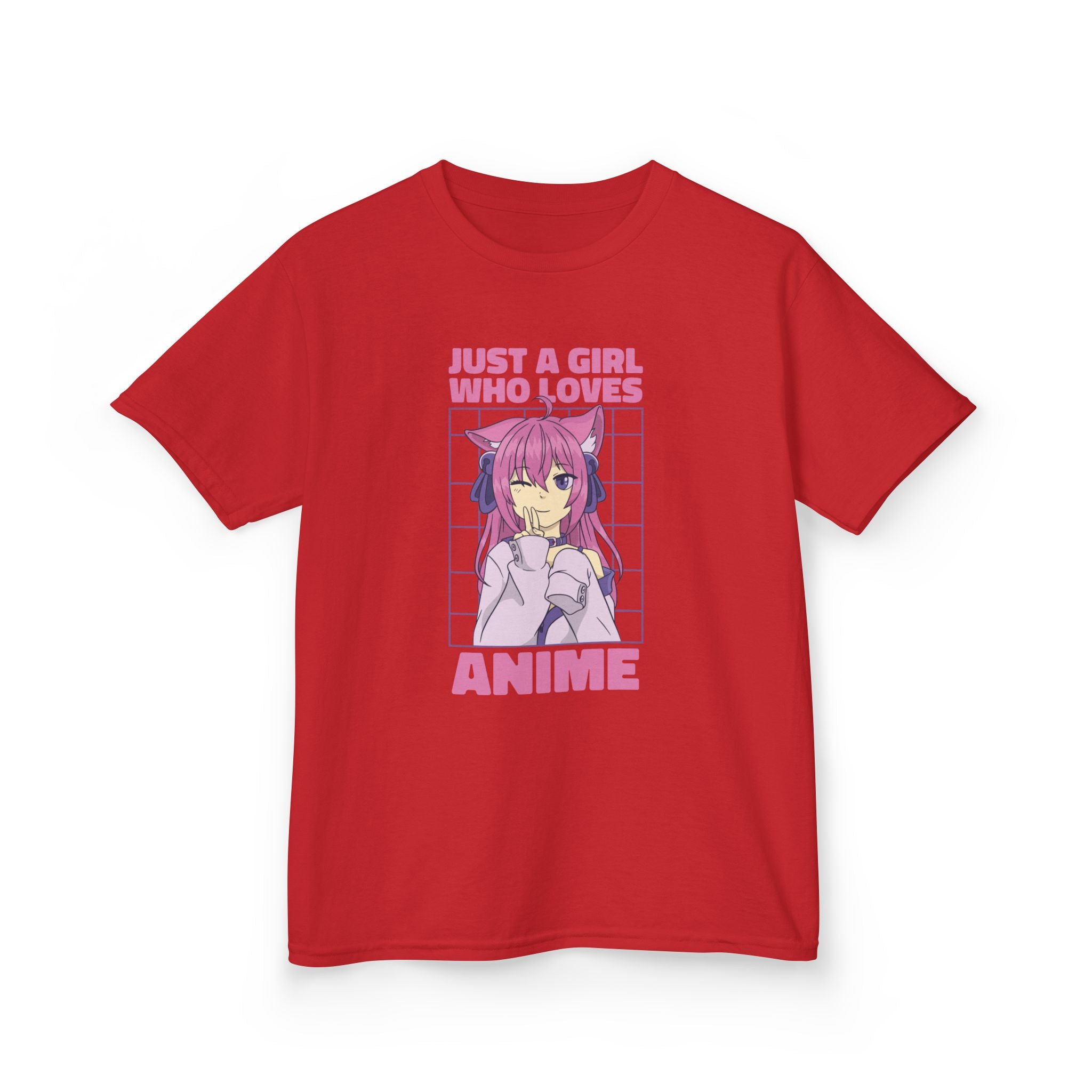 Anime Kids Shirt - Playful Cat Tee