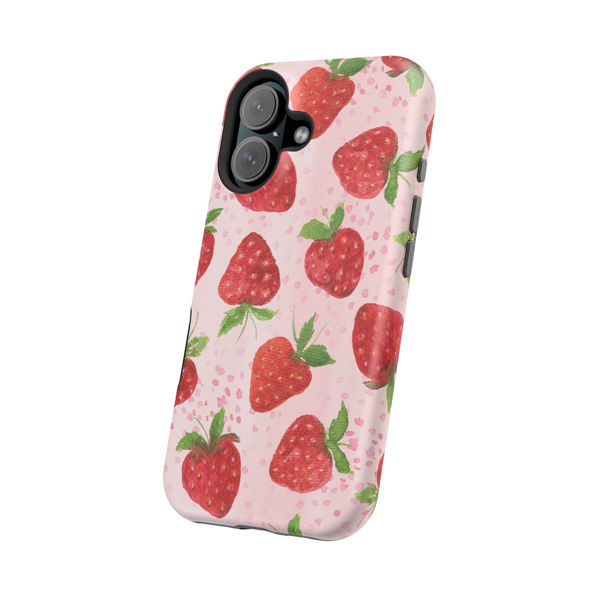 Fruit iPhone 16 Case - Strawberry Pattern Cover