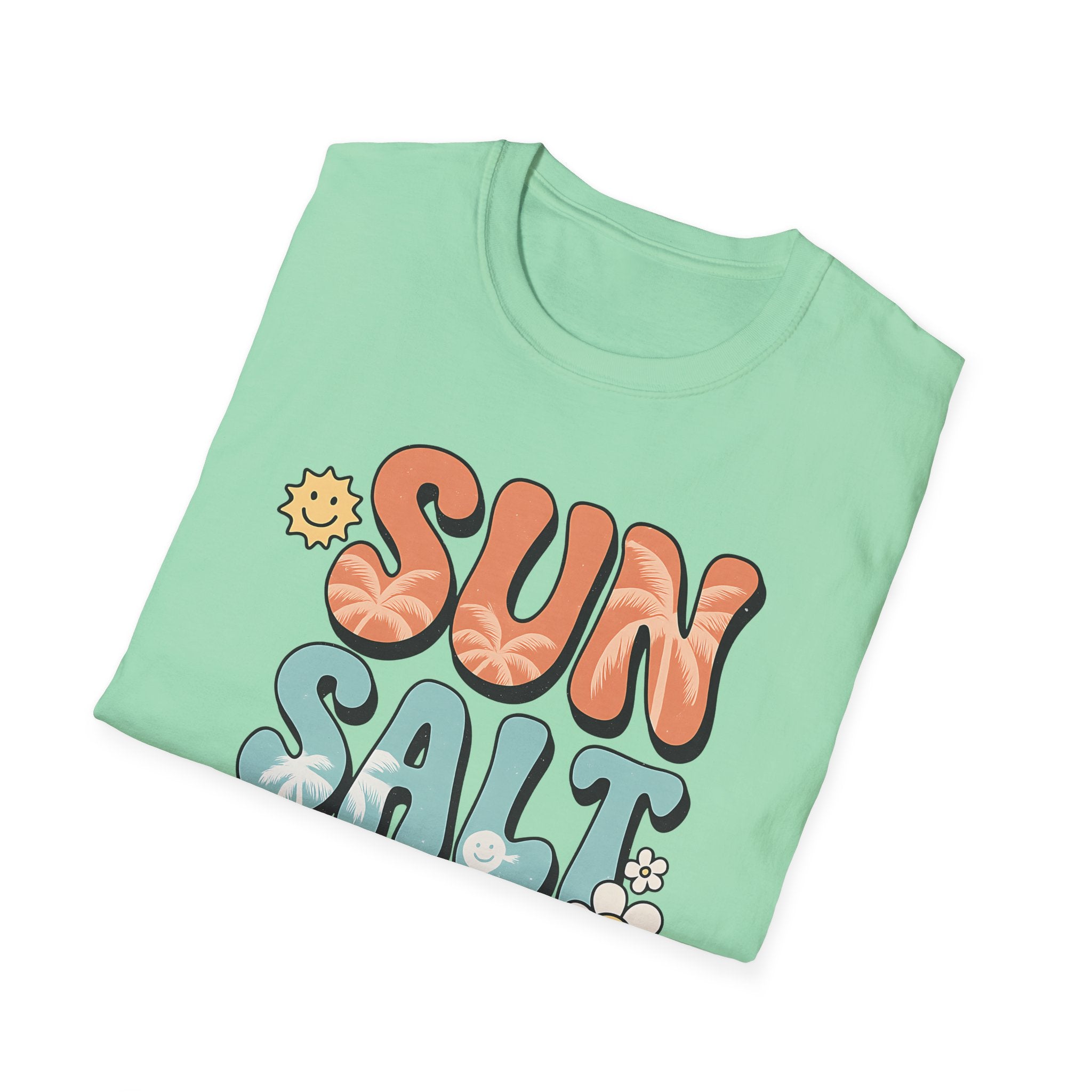 Tropical Beach Tee - Retro Summer Shirt
