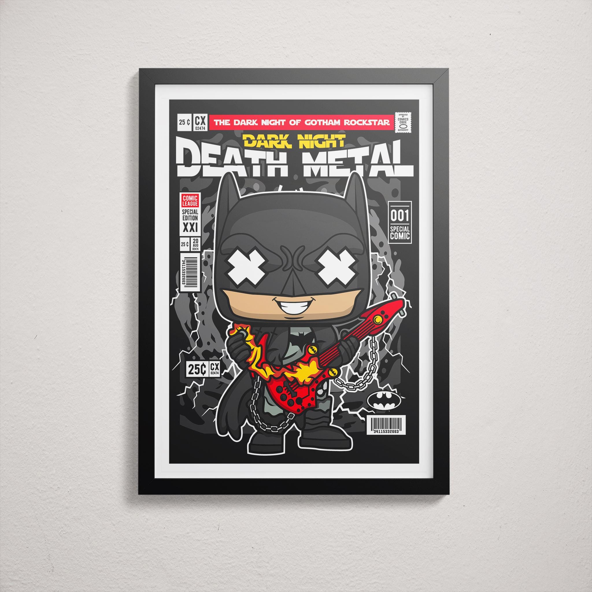Framed Poster - Batman Parody Comic Art