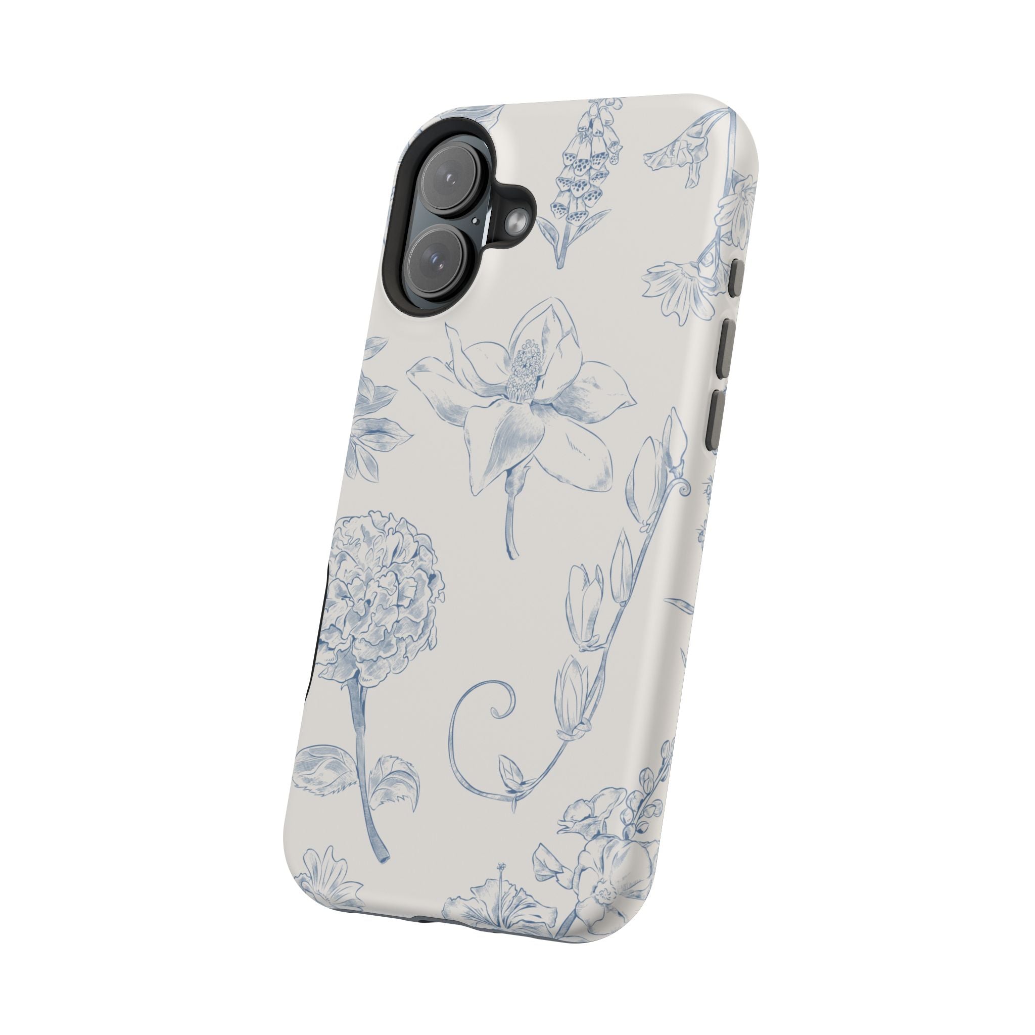 Vintage iPhone Case - Magnetic Floral Cover