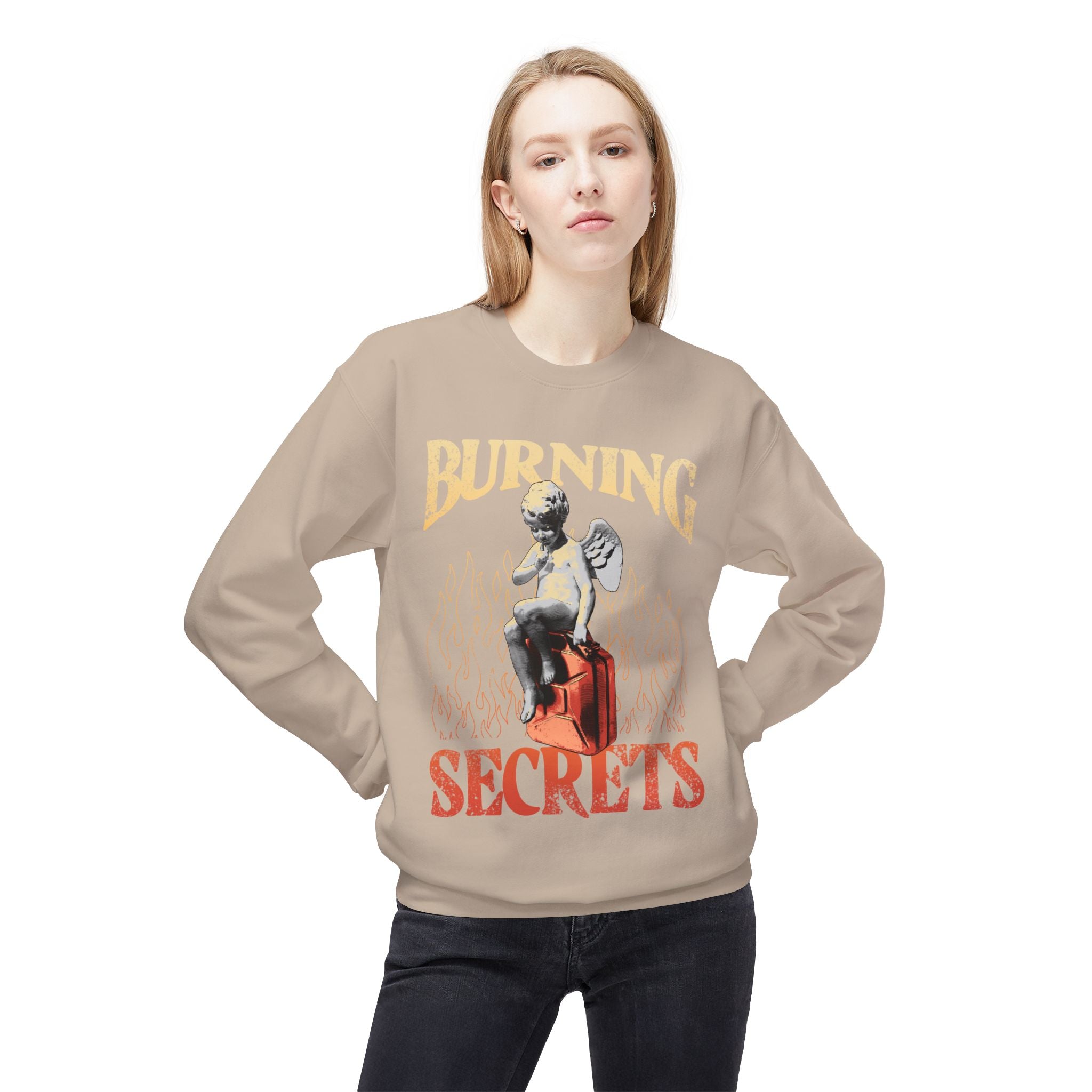 Retro Crewneck Sweatshirt - Burning Secrets Top