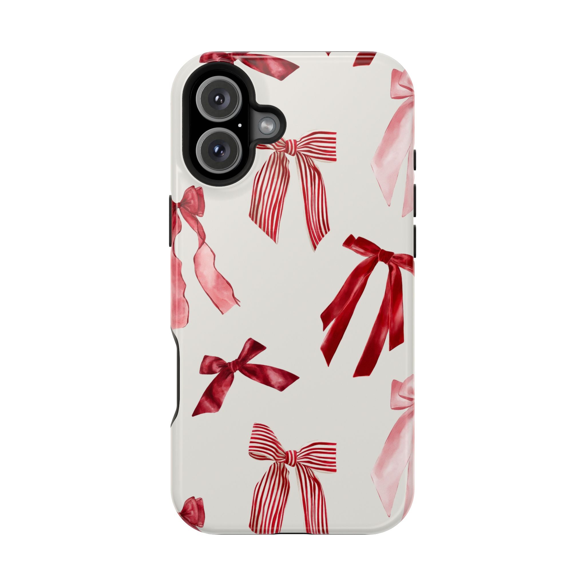 Decorative iPhone Case - Red Pink Bow Case