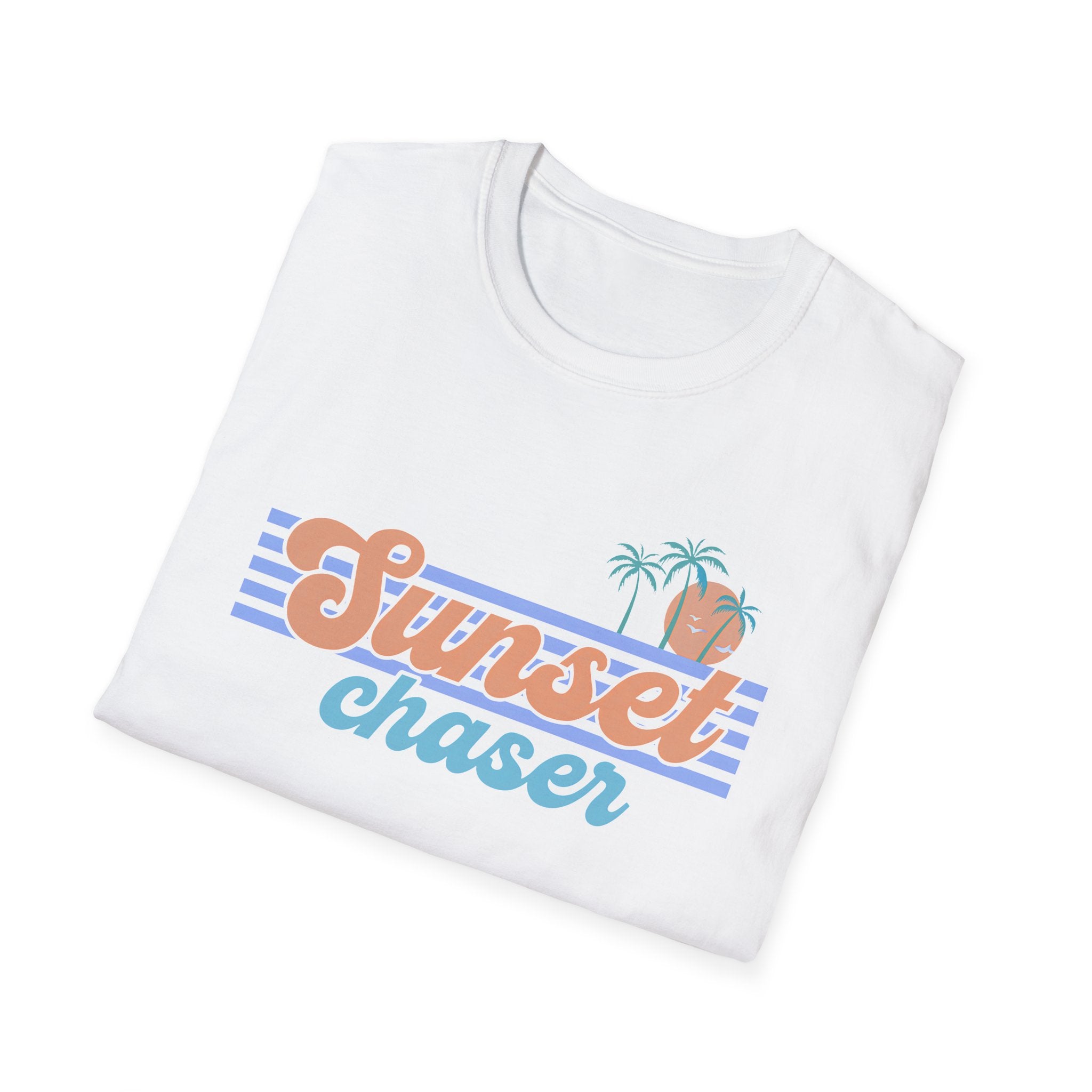 Tropical Sunset Tee - Retro Beach Shirt