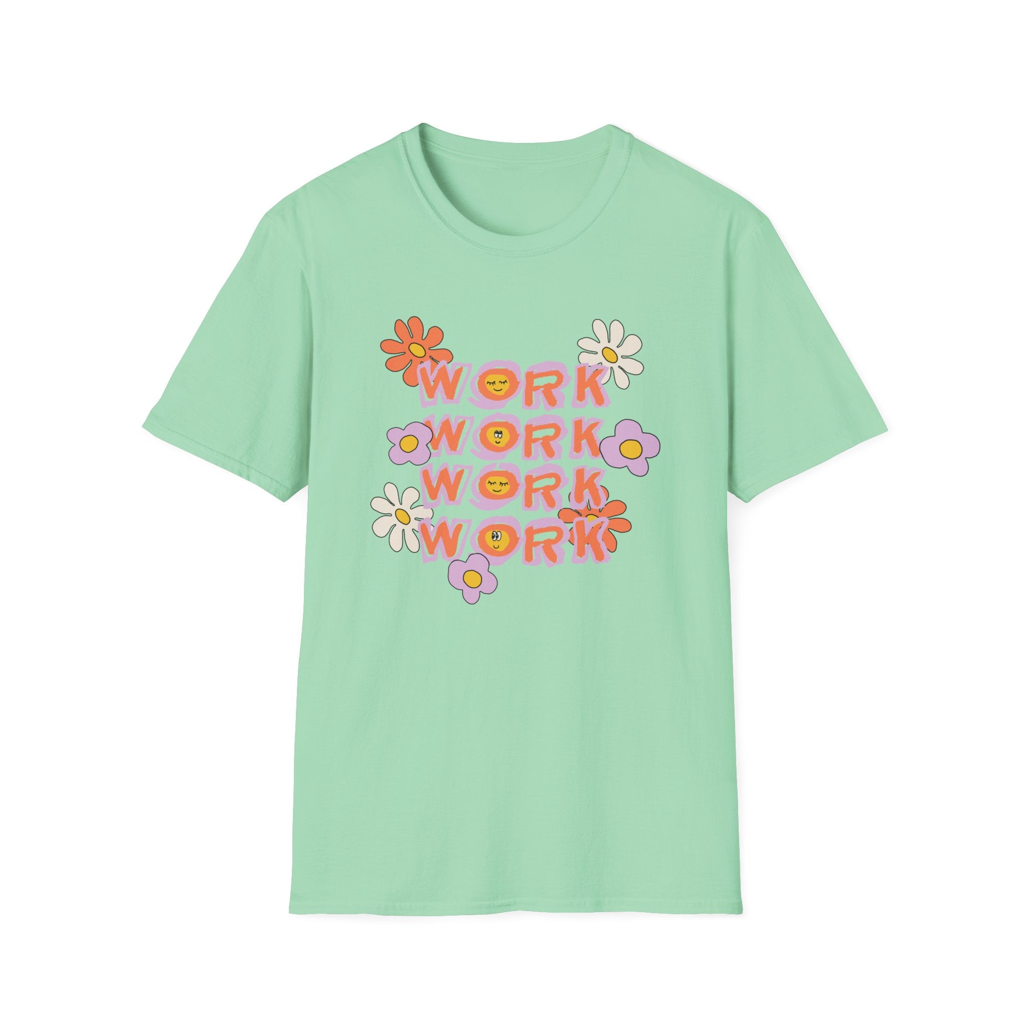 Retro Womens Tee - Work Slogan Shirt