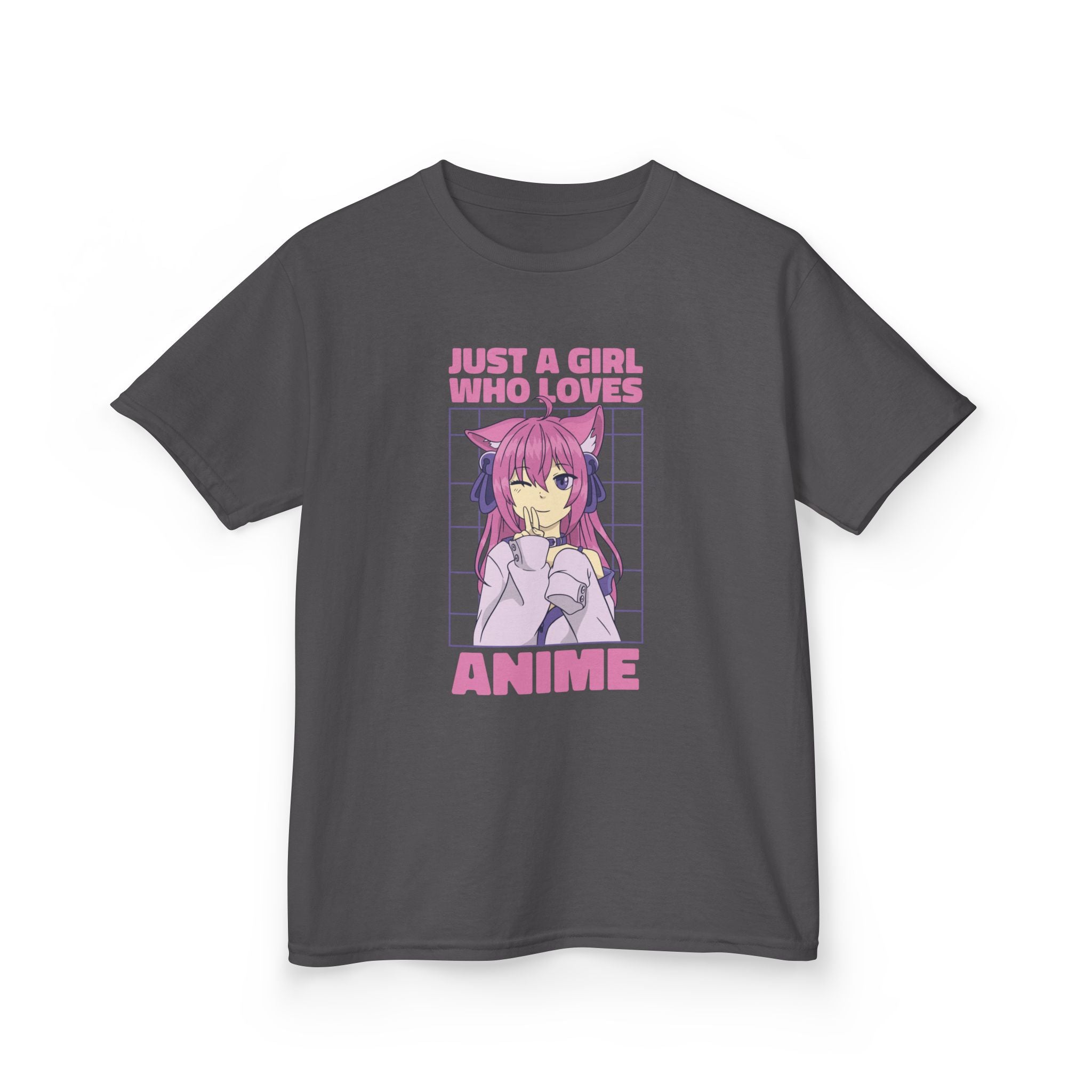 Anime Kids Shirt - Playful Cat Tee