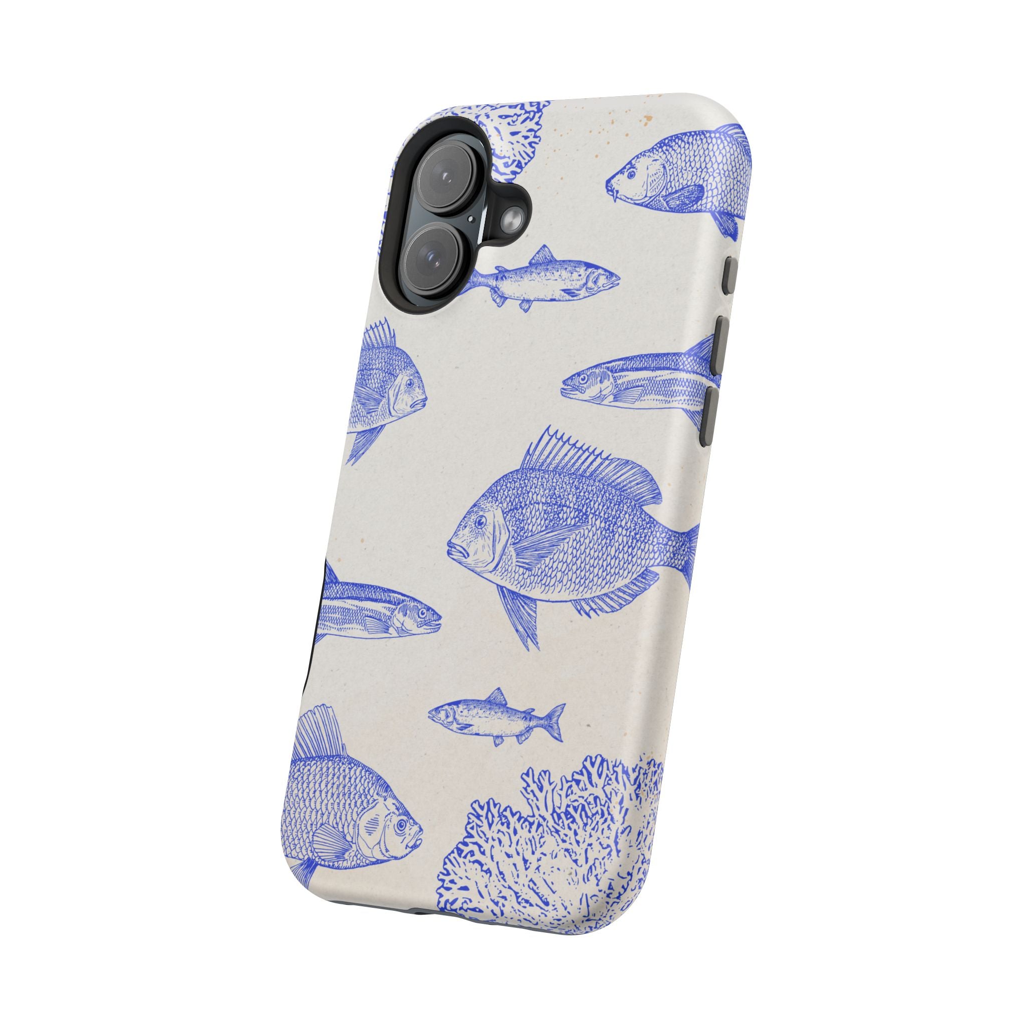 Marine iPhone 16 Case - Blue Coral Illustration