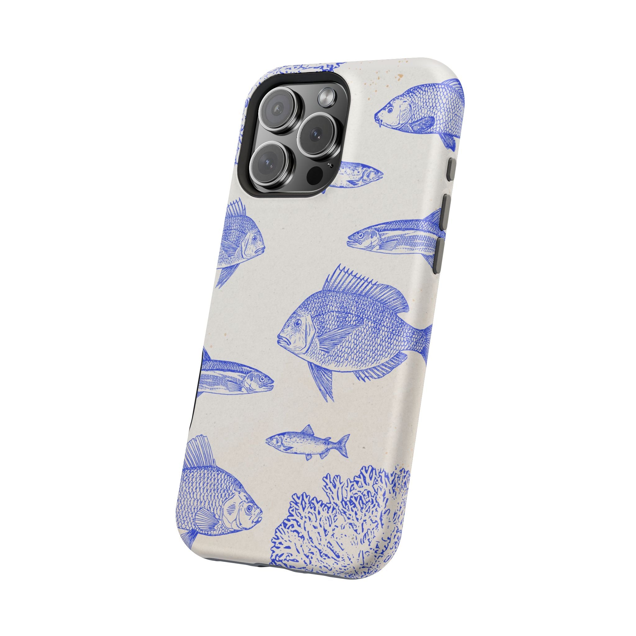 Marine iPhone 16 Case - Blue Coral Illustration