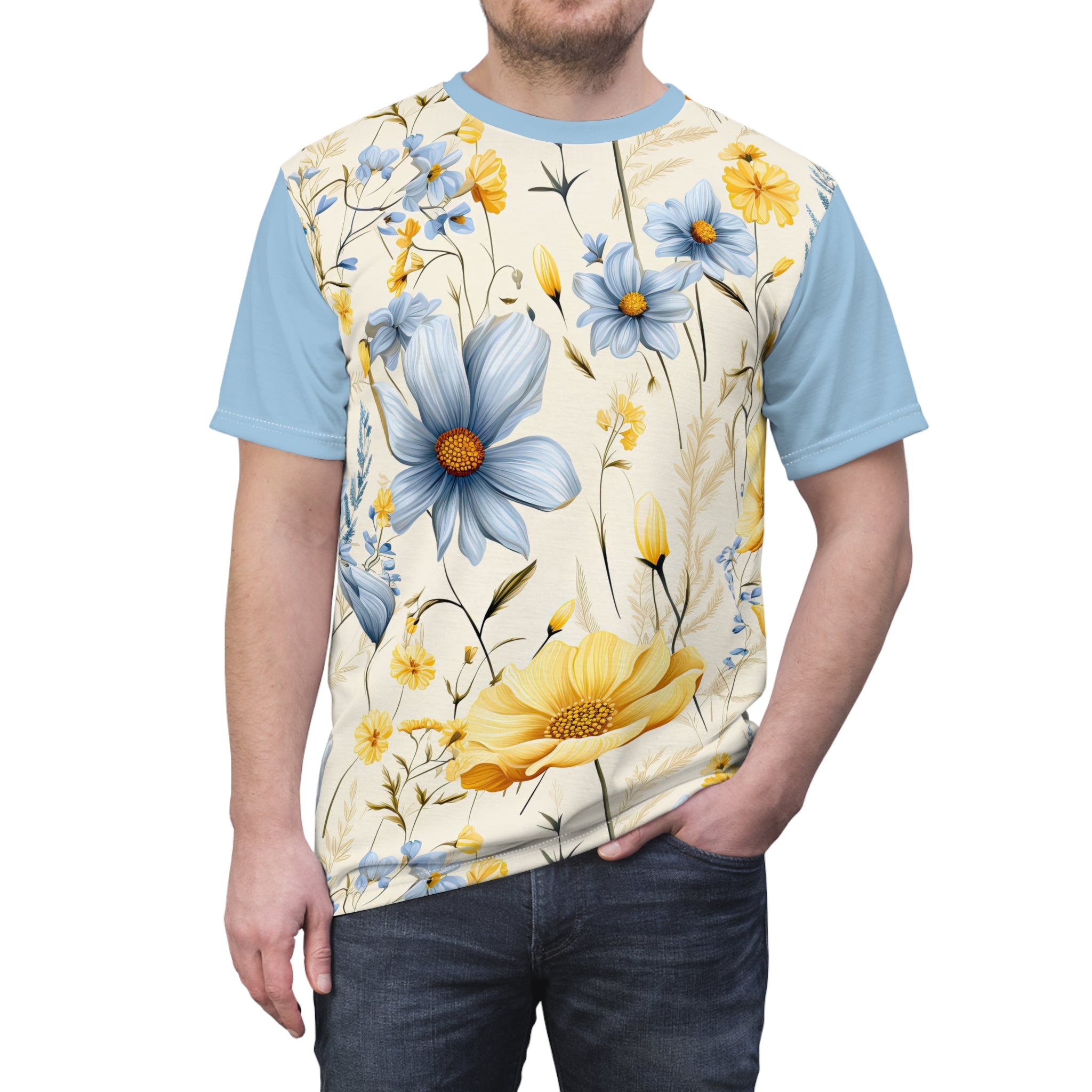 Wild Florals Unisex Tee - Cut & Sew T-Shirt
