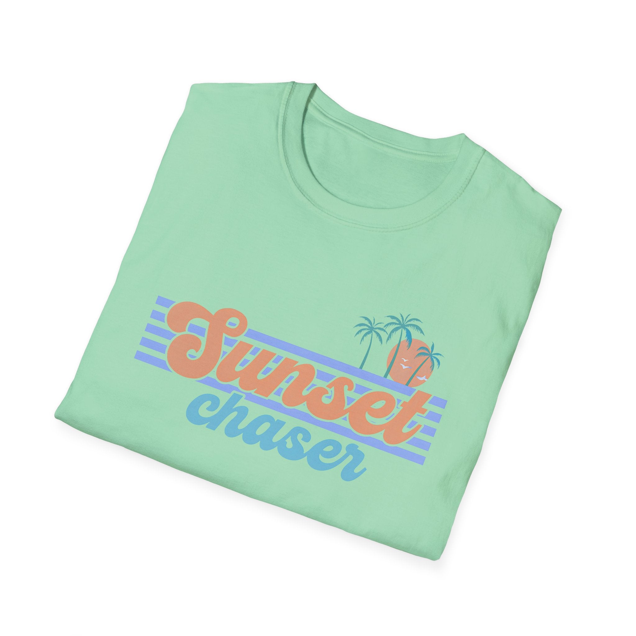 Tropical Sunset Tee - Retro Beach Shirt