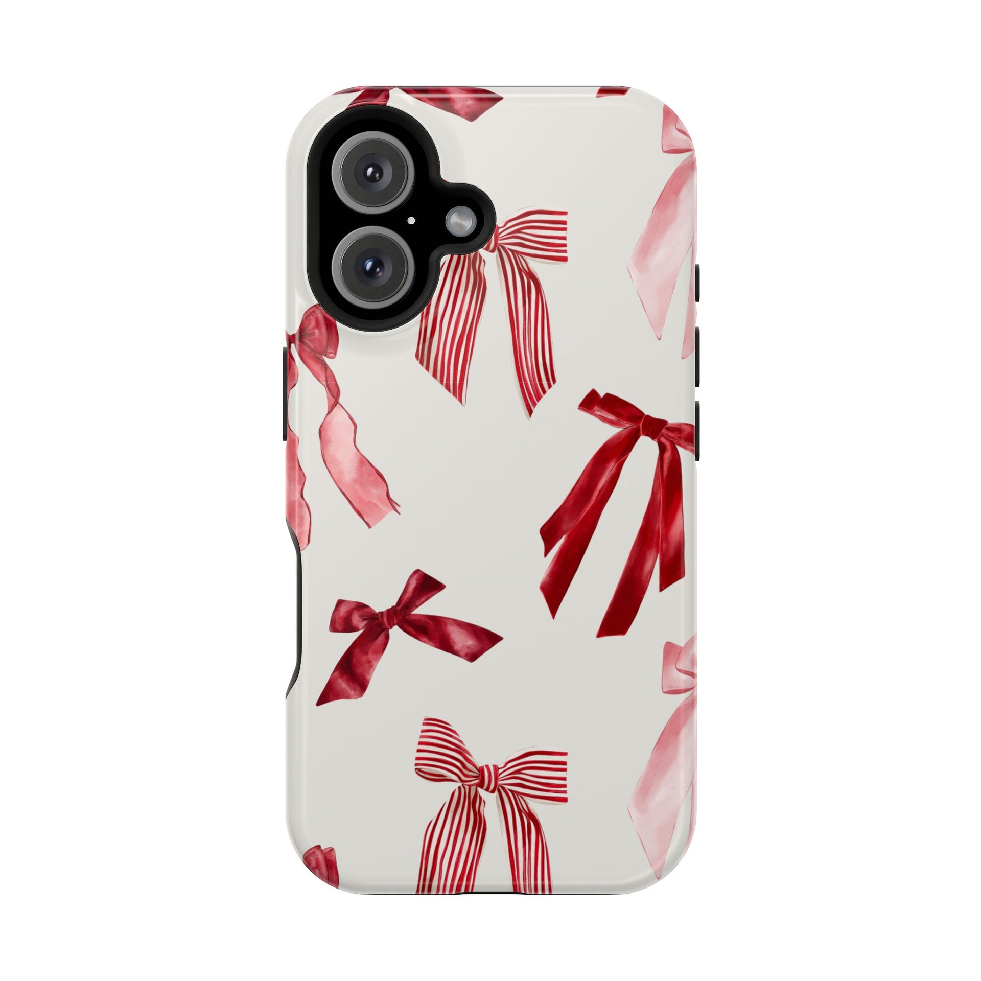 Decorative iPhone Case - Red Pink Bow Case