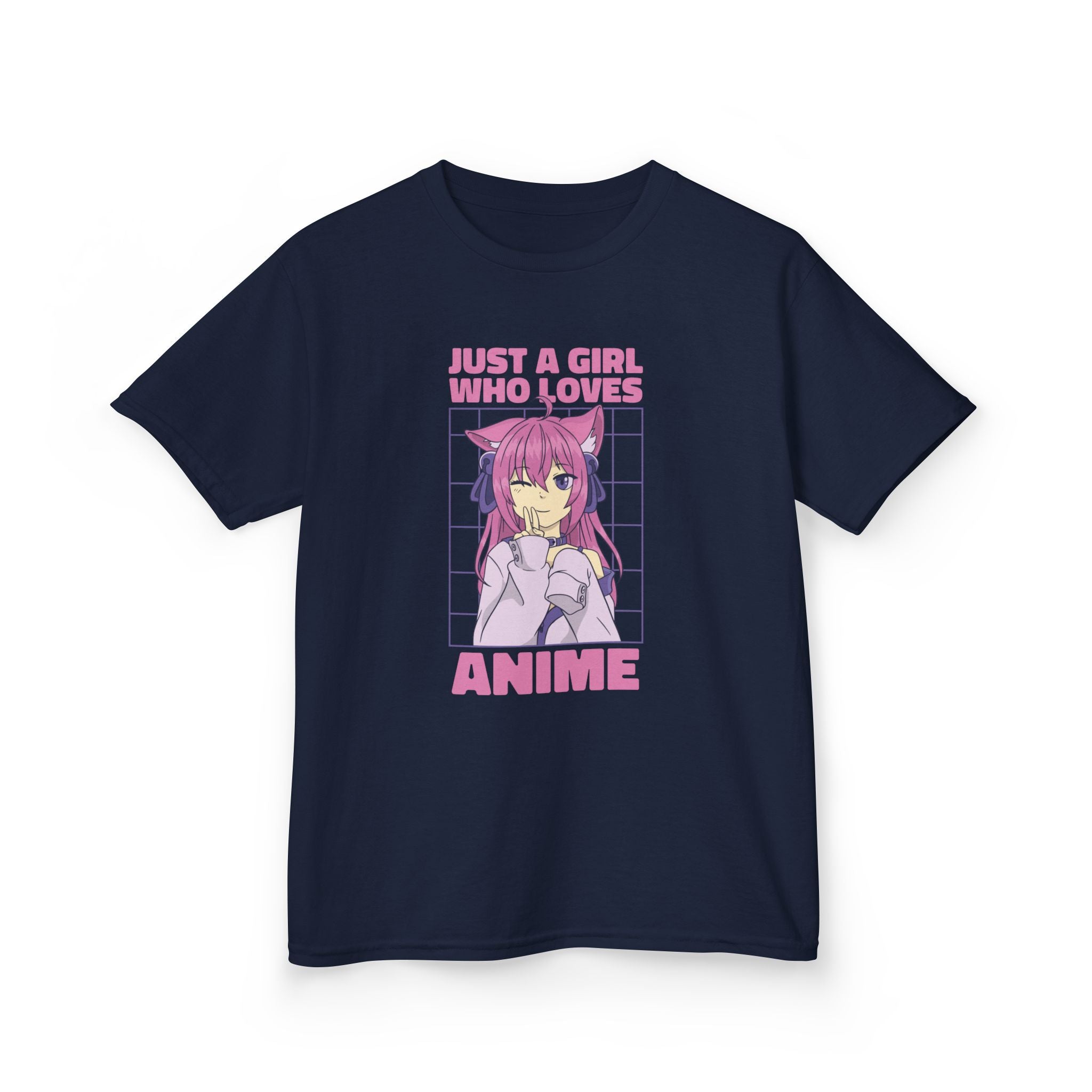 Anime Kids Shirt - Playful Cat Tee