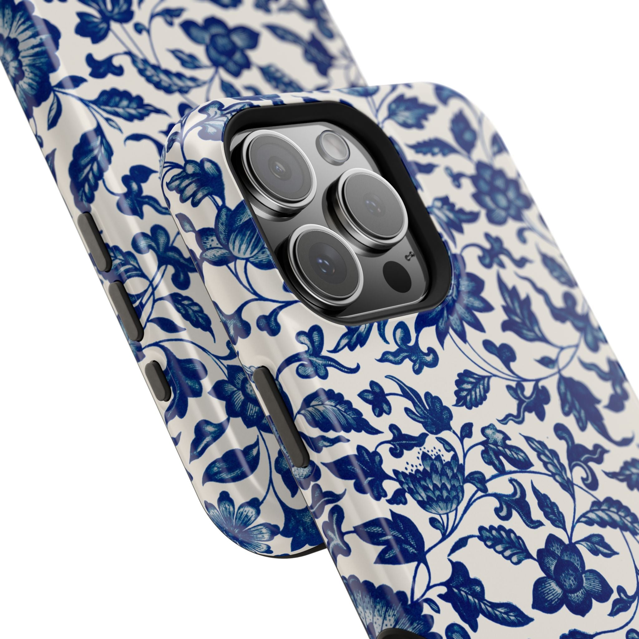 Traditional iPhone Case - Blue Floral iPhone