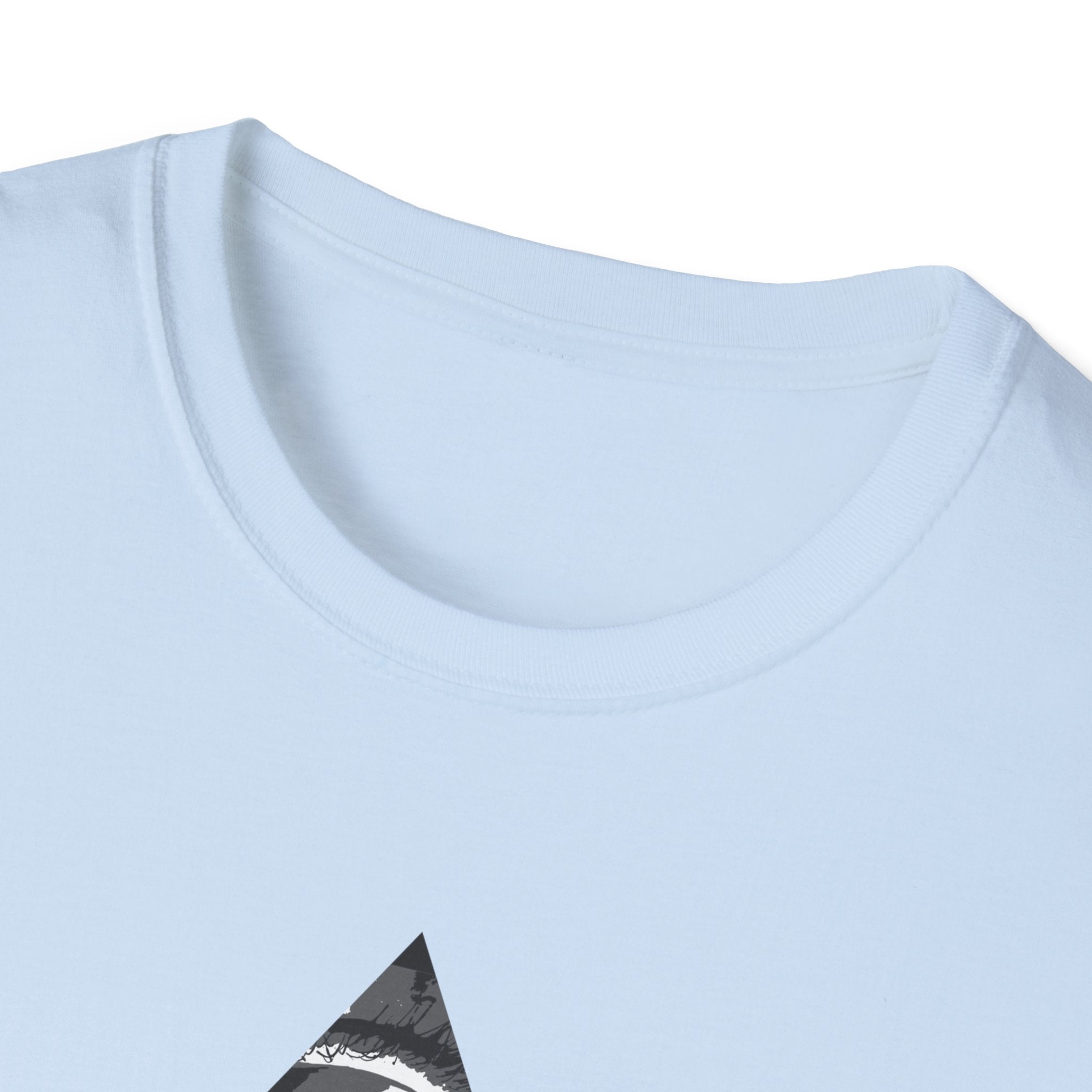 Surreal Womens Graphic Tee - Grayscale Eyes Triangle