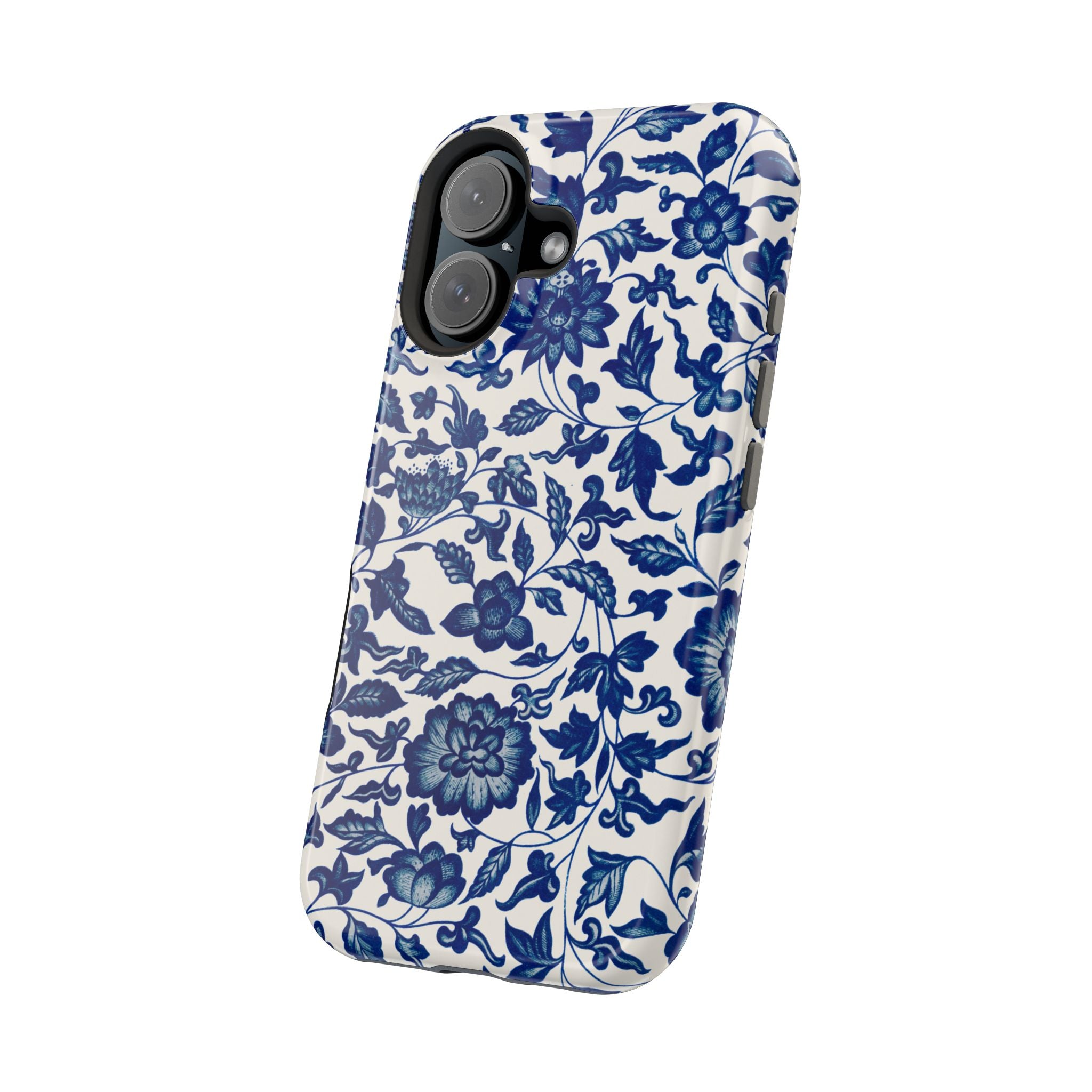 Traditional iPhone Case - Blue Floral iPhone