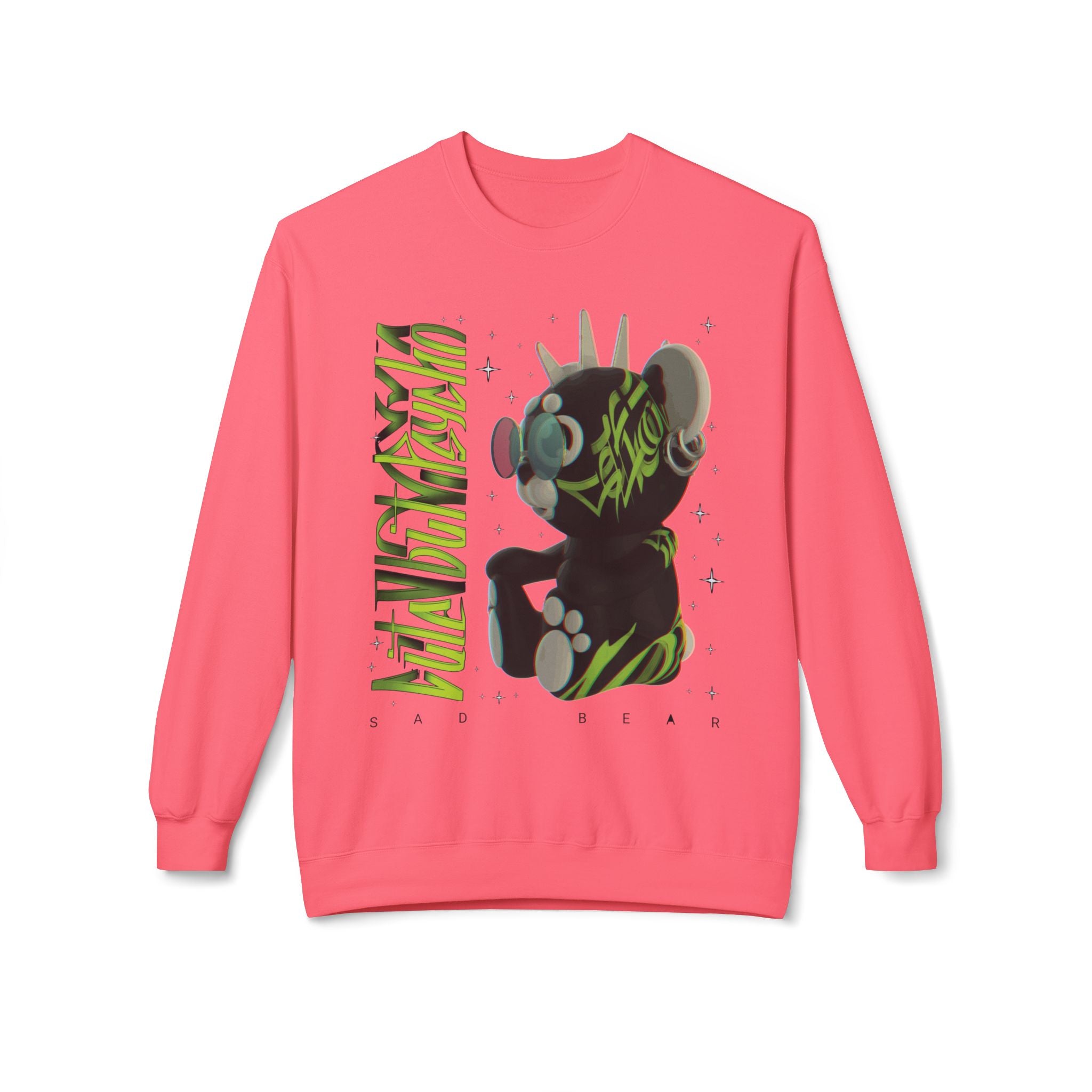Sad Bear Sweatshirt - Punk 3D Graffiti