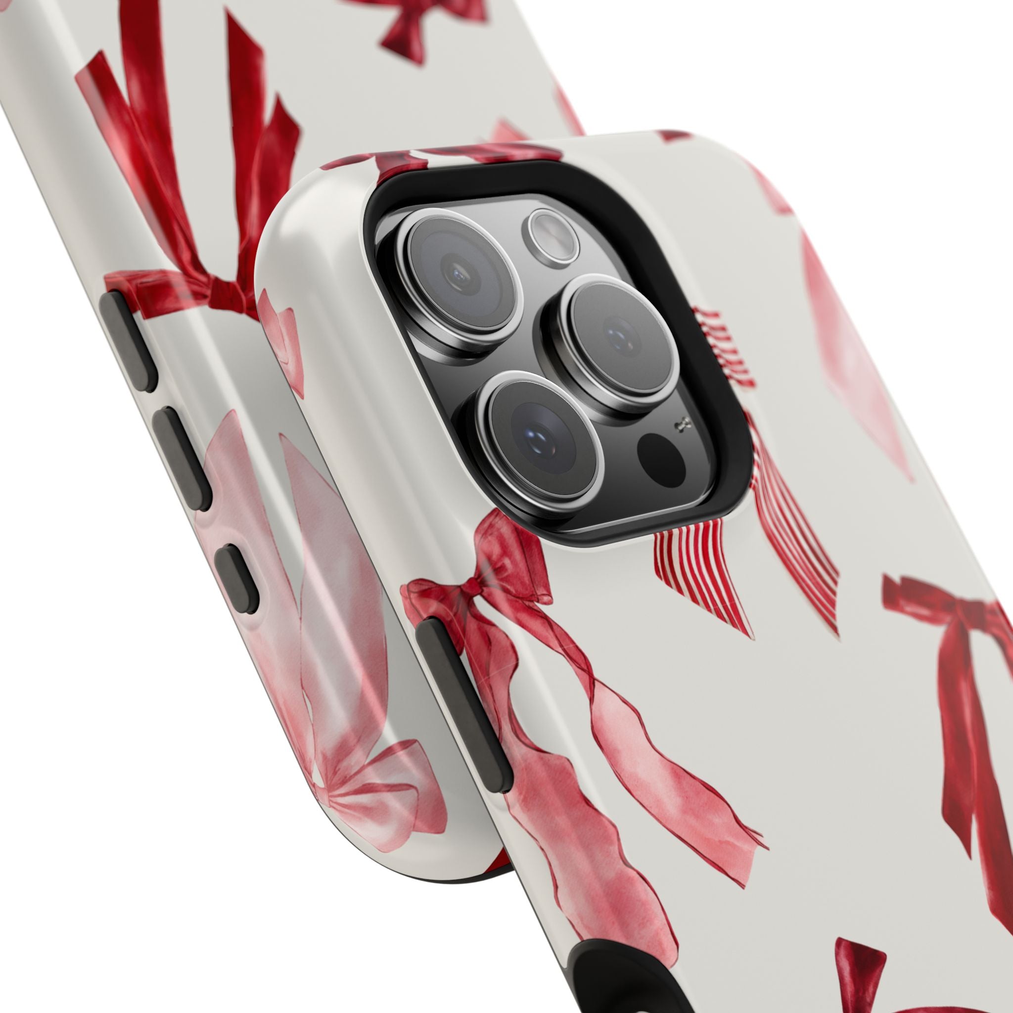 Decorative iPhone Case - Red Pink Bow Case