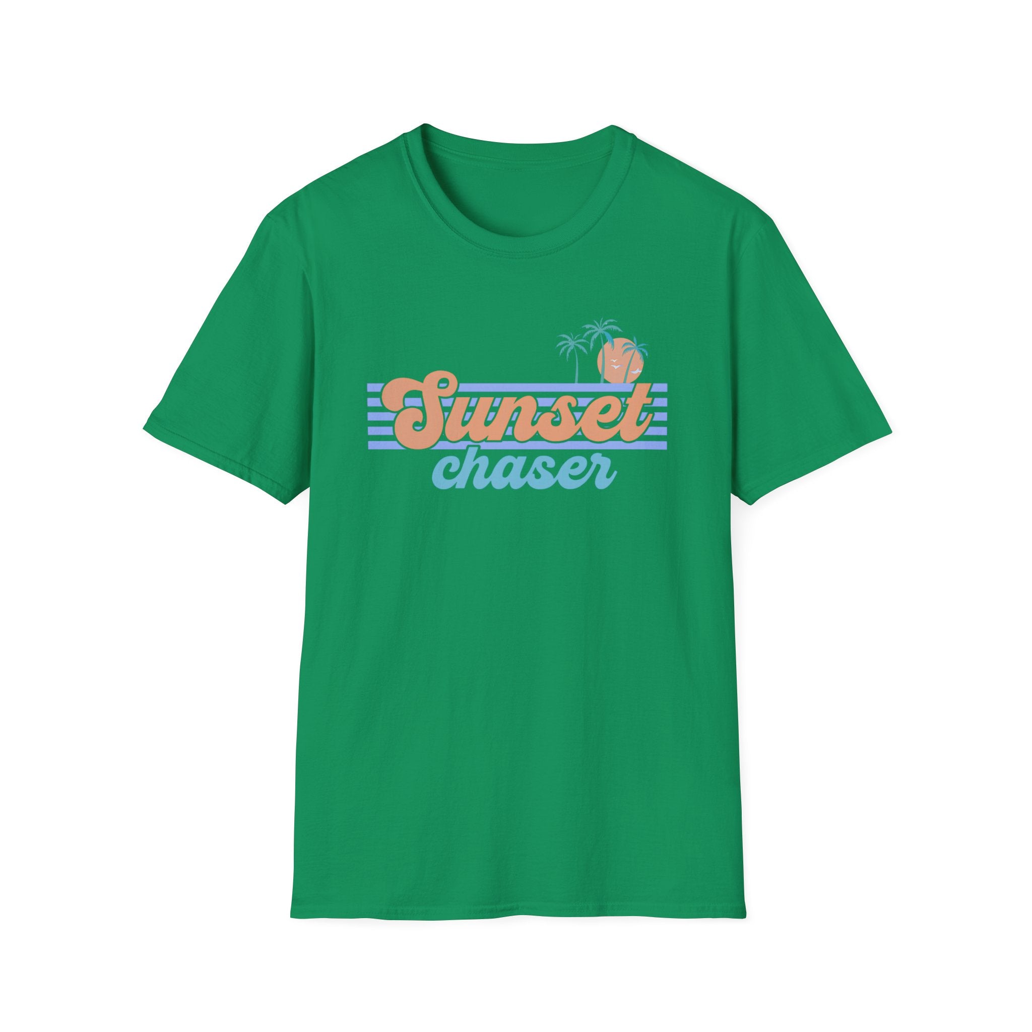 Tropical Sunset Tee - Retro Beach Shirt