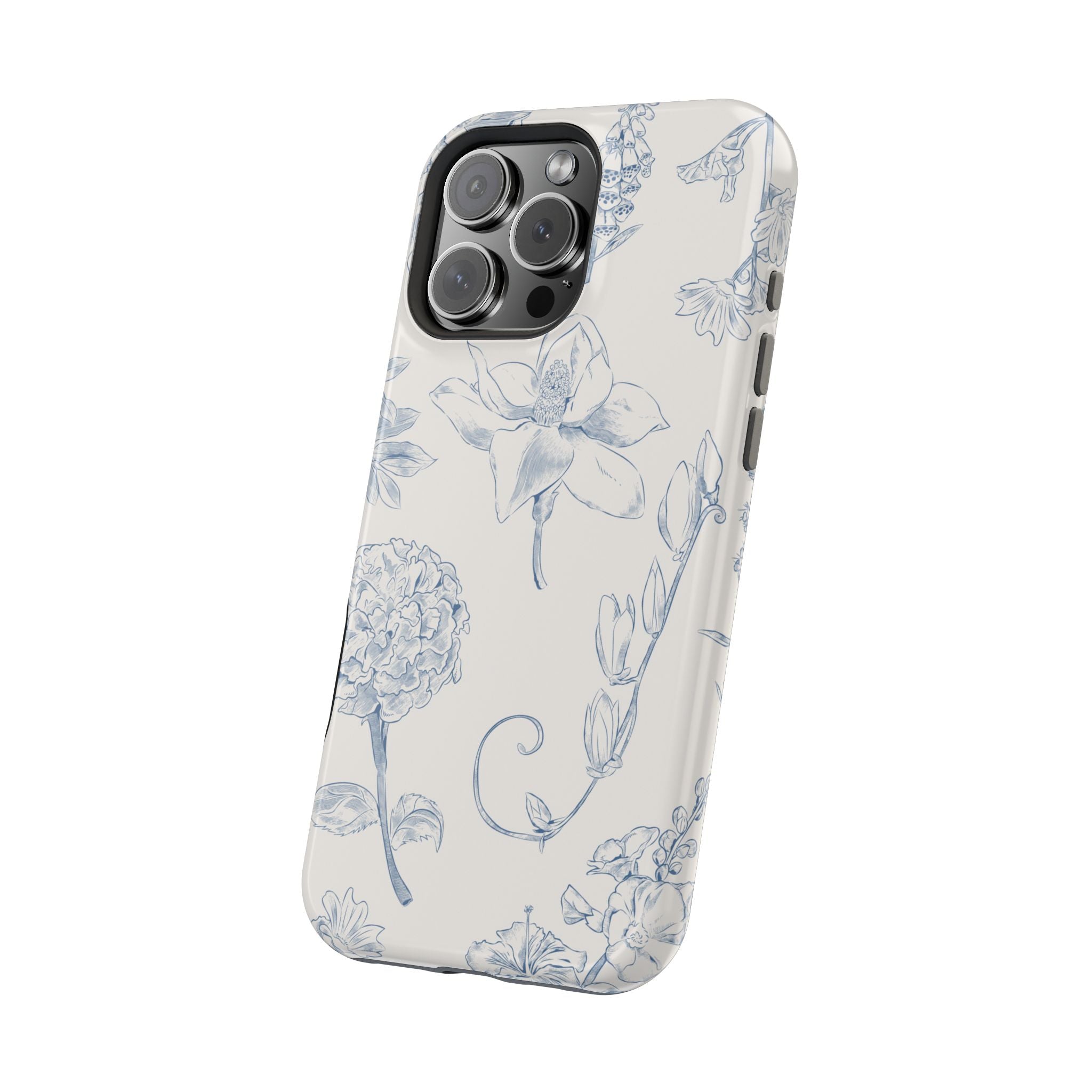 Vintage iPhone Case - Magnetic Floral Cover