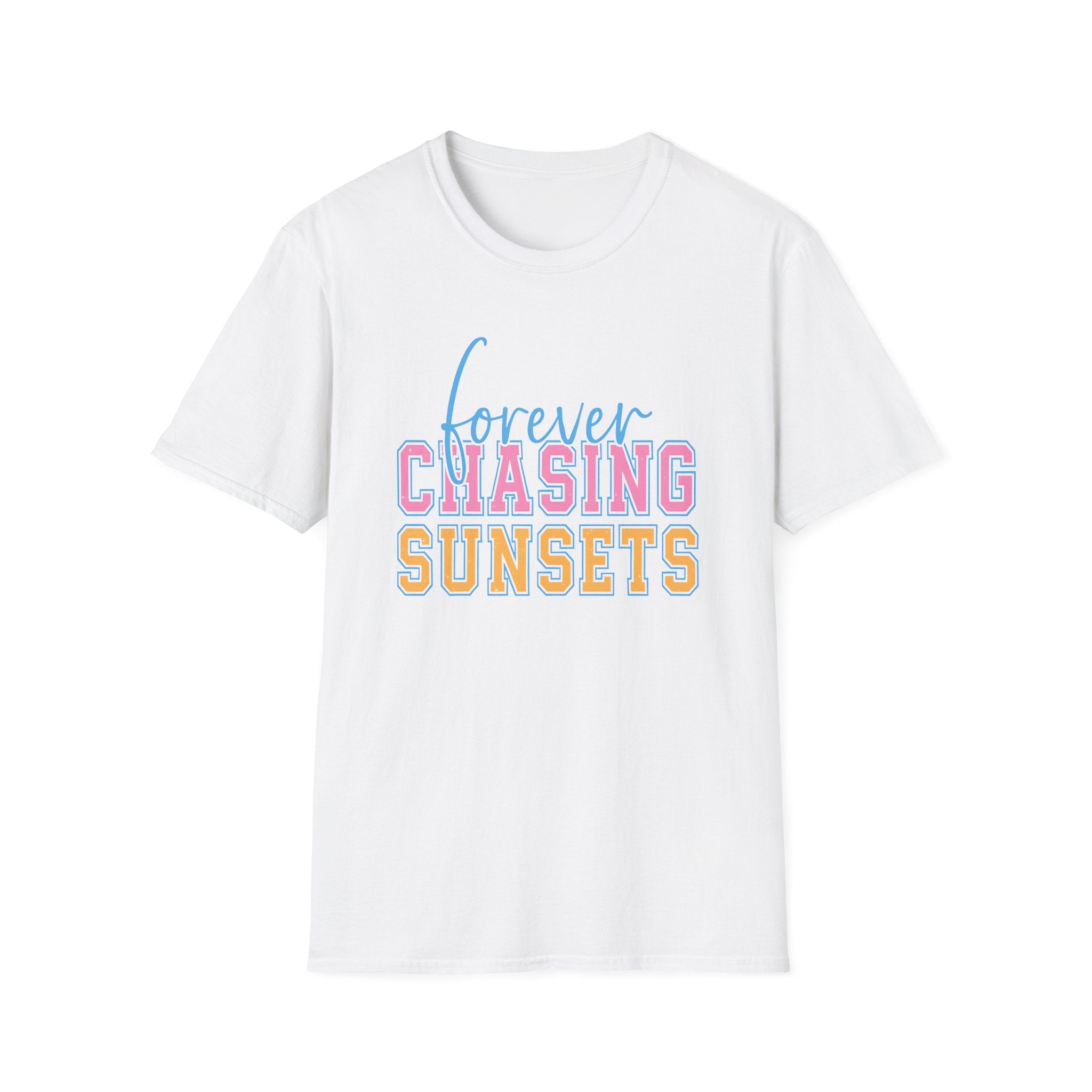 Tropical Summer Tee - Sunset Typography Shirt