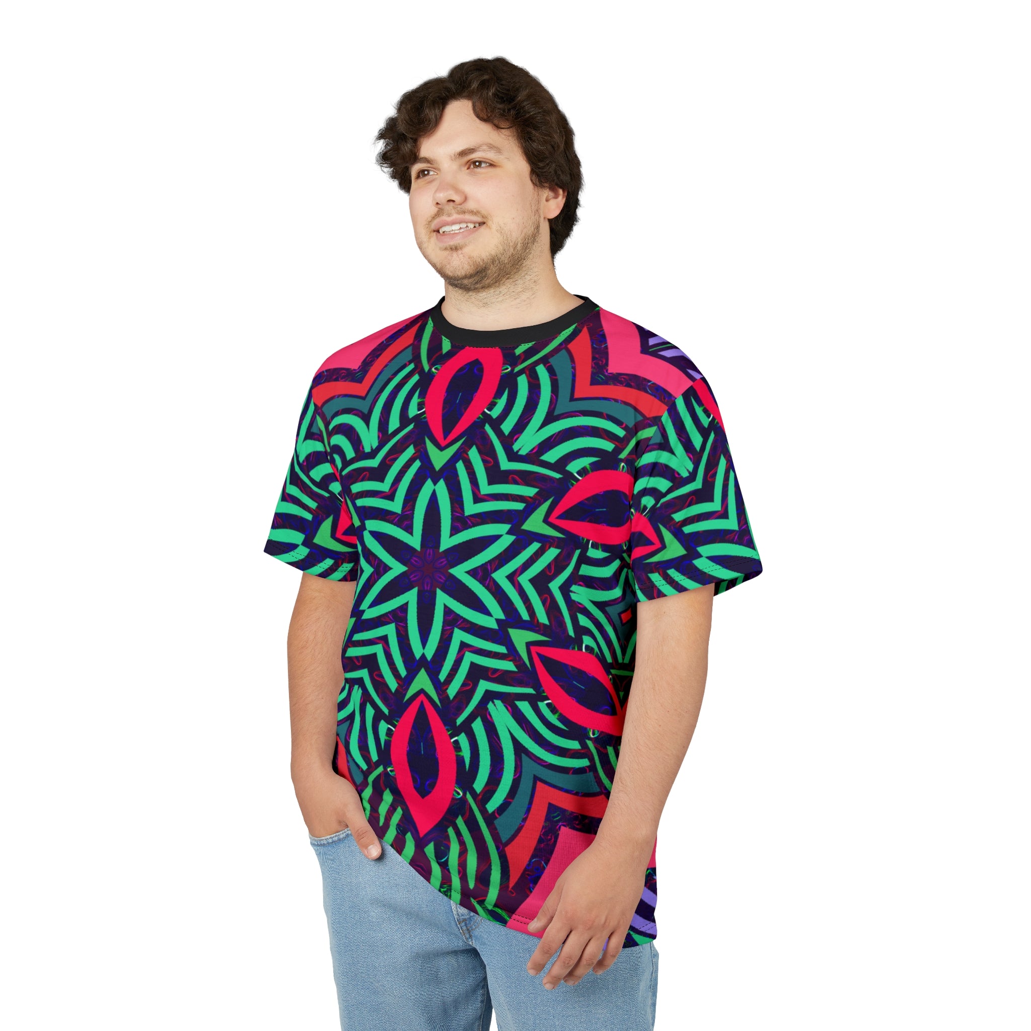 Psychedelic Artwork Tee - Unisex Cut & Sew T-Shirt