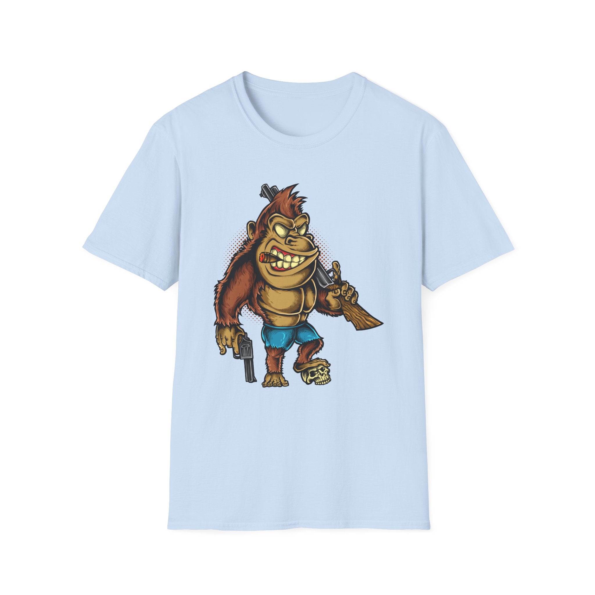 Grunge Gorilla Tee - Cartoon Weapon Shirt