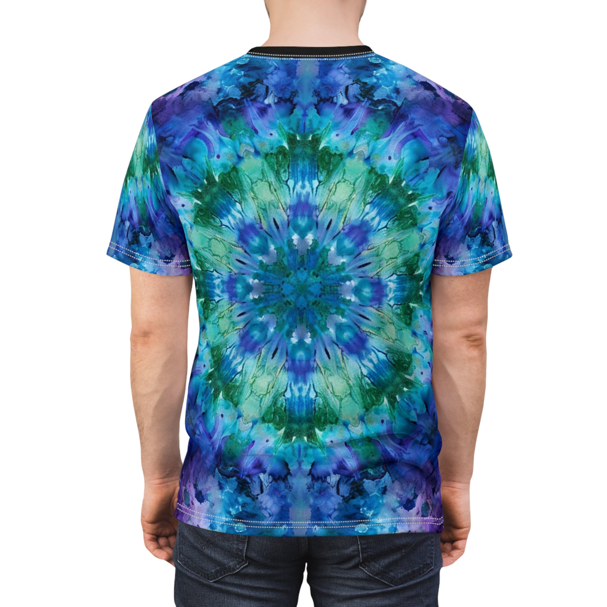 Psychedelic Mandala Tee - Unisex Cut & Sew T-Shirt