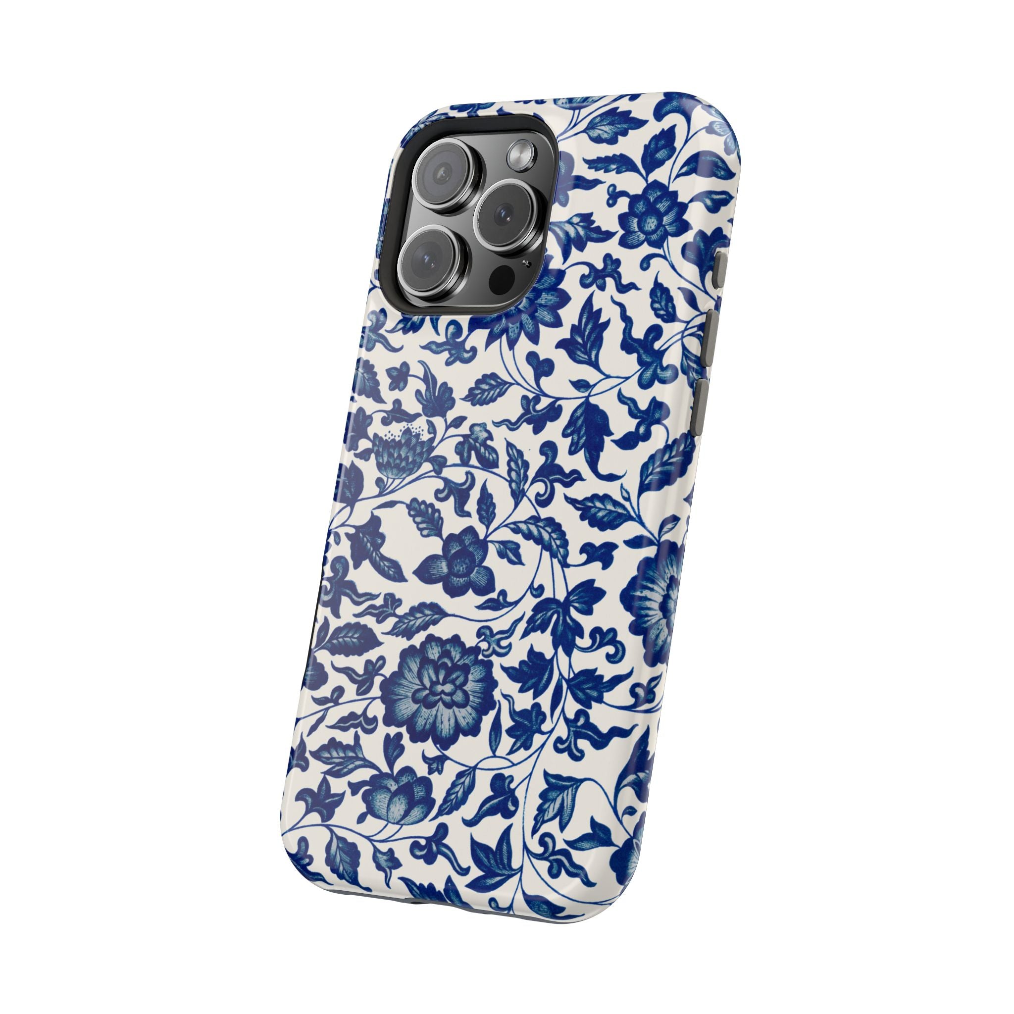 Traditional iPhone Case - Blue Floral iPhone