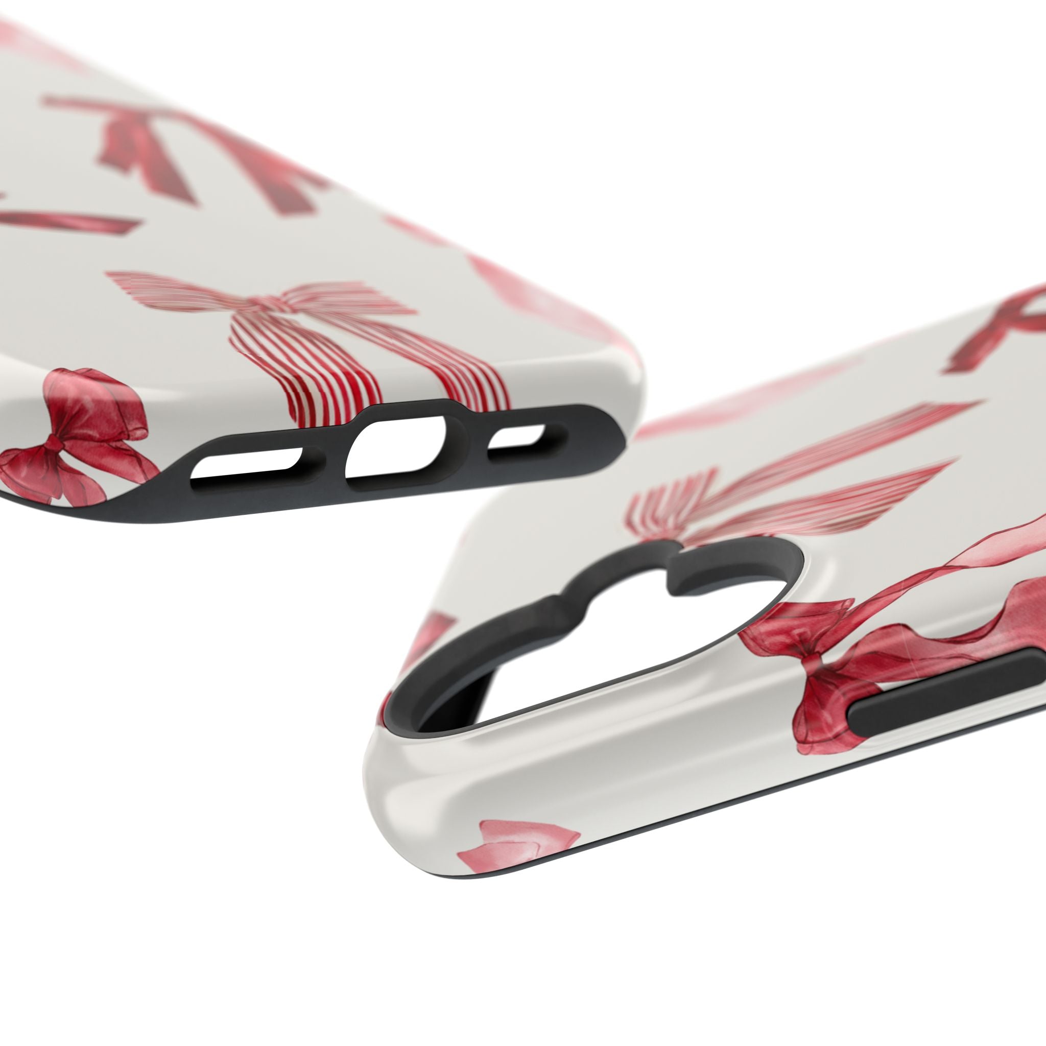 Decorative iPhone Case - Red Pink Bow Case