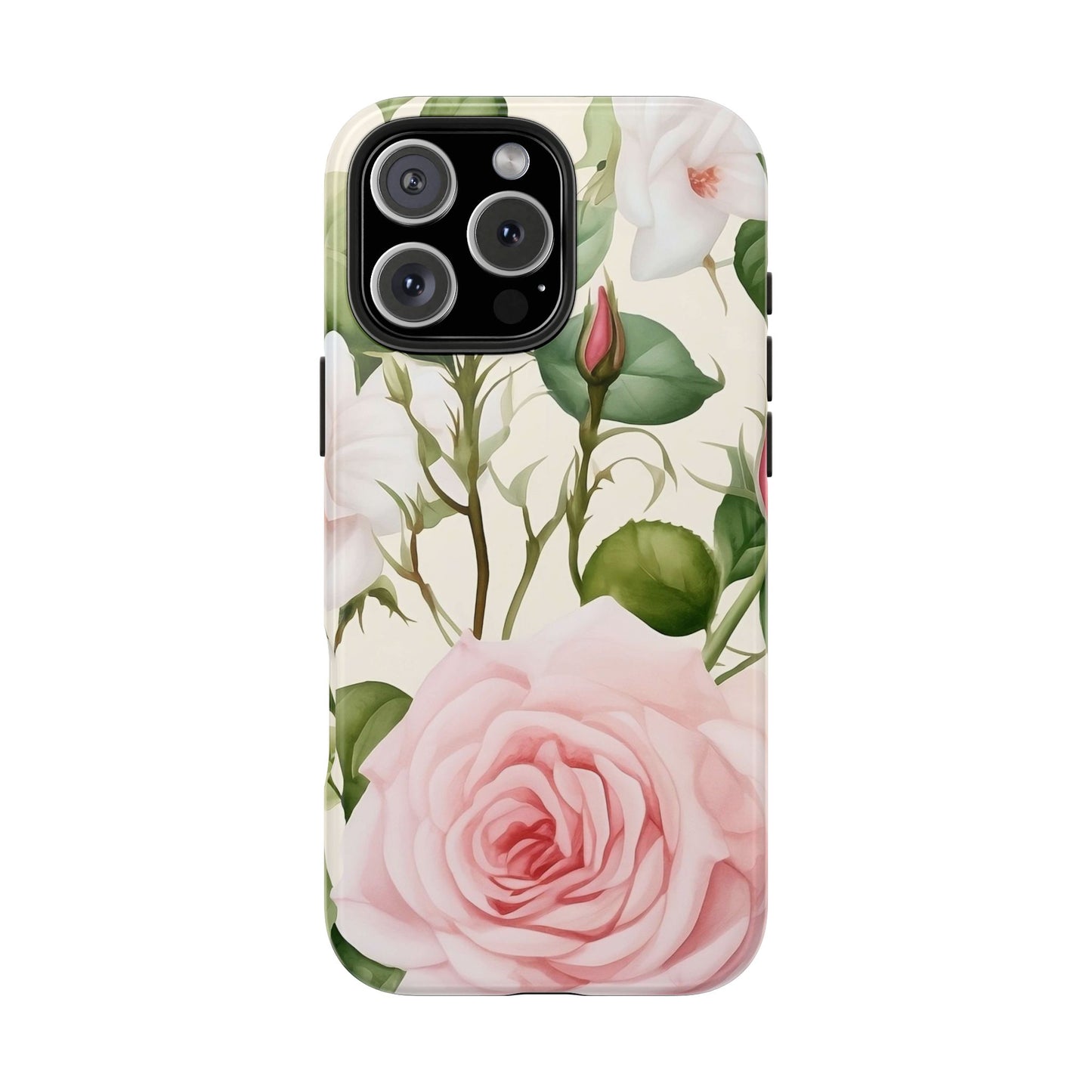 Pink Rose iPhone 16 Case – Elegant Floral Design for iPhone 16, 16 Pro, 16 Pro Max & 16 Plus