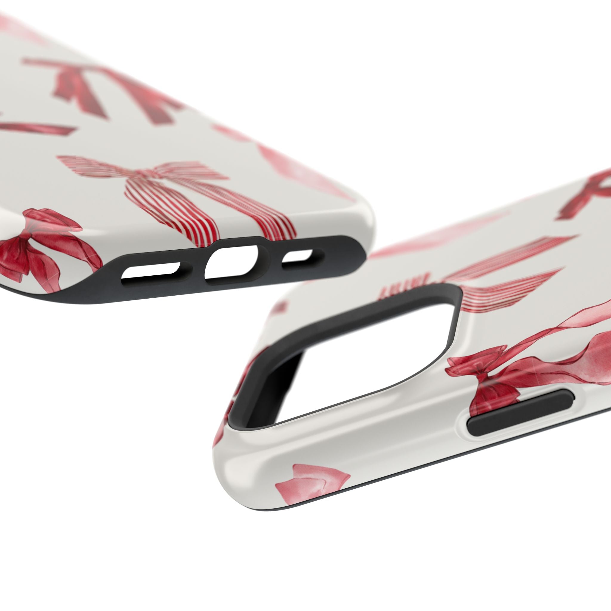 Decorative iPhone Case - Red Pink Bow Case