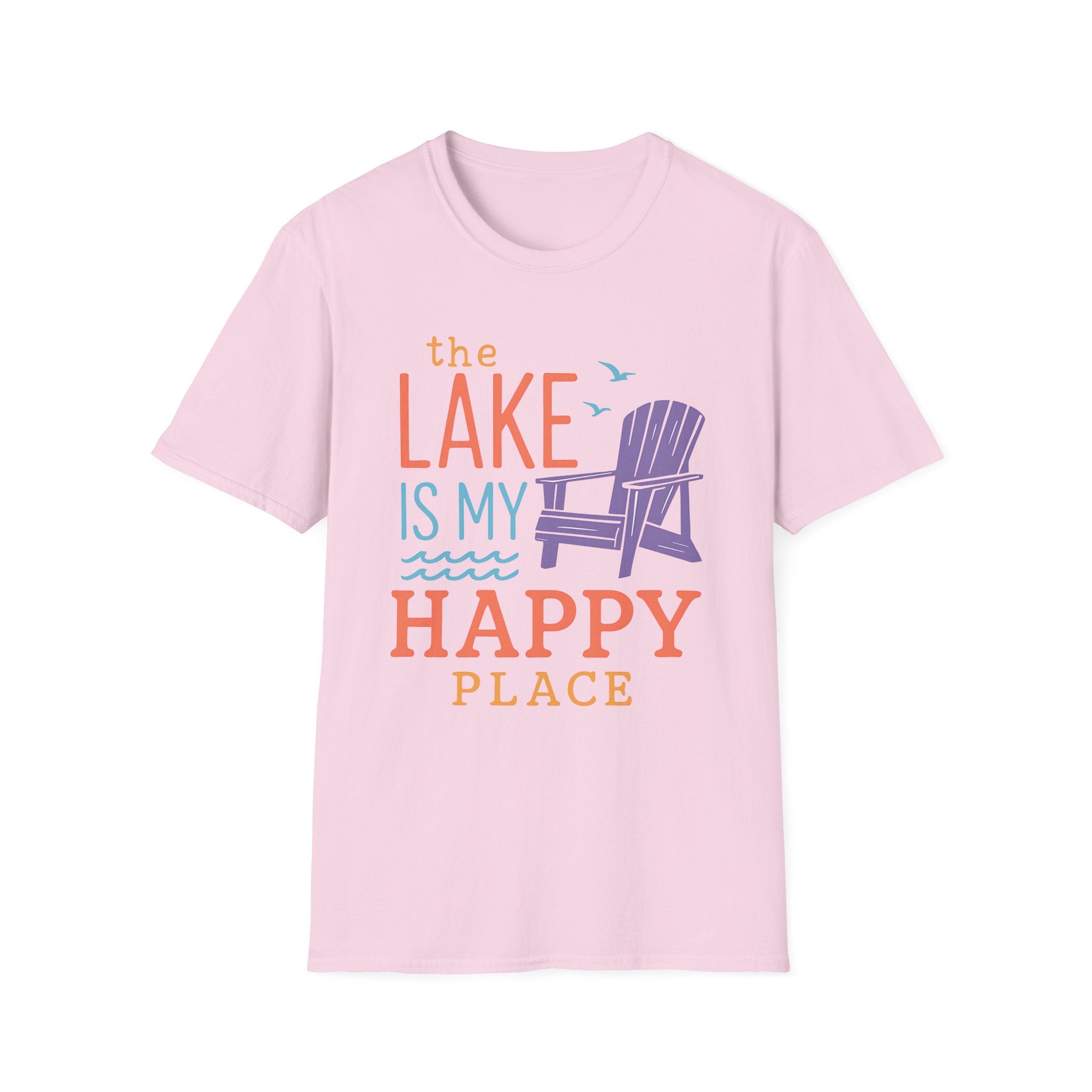Lake Happy Place Tee - Purple Tropical Shirt
