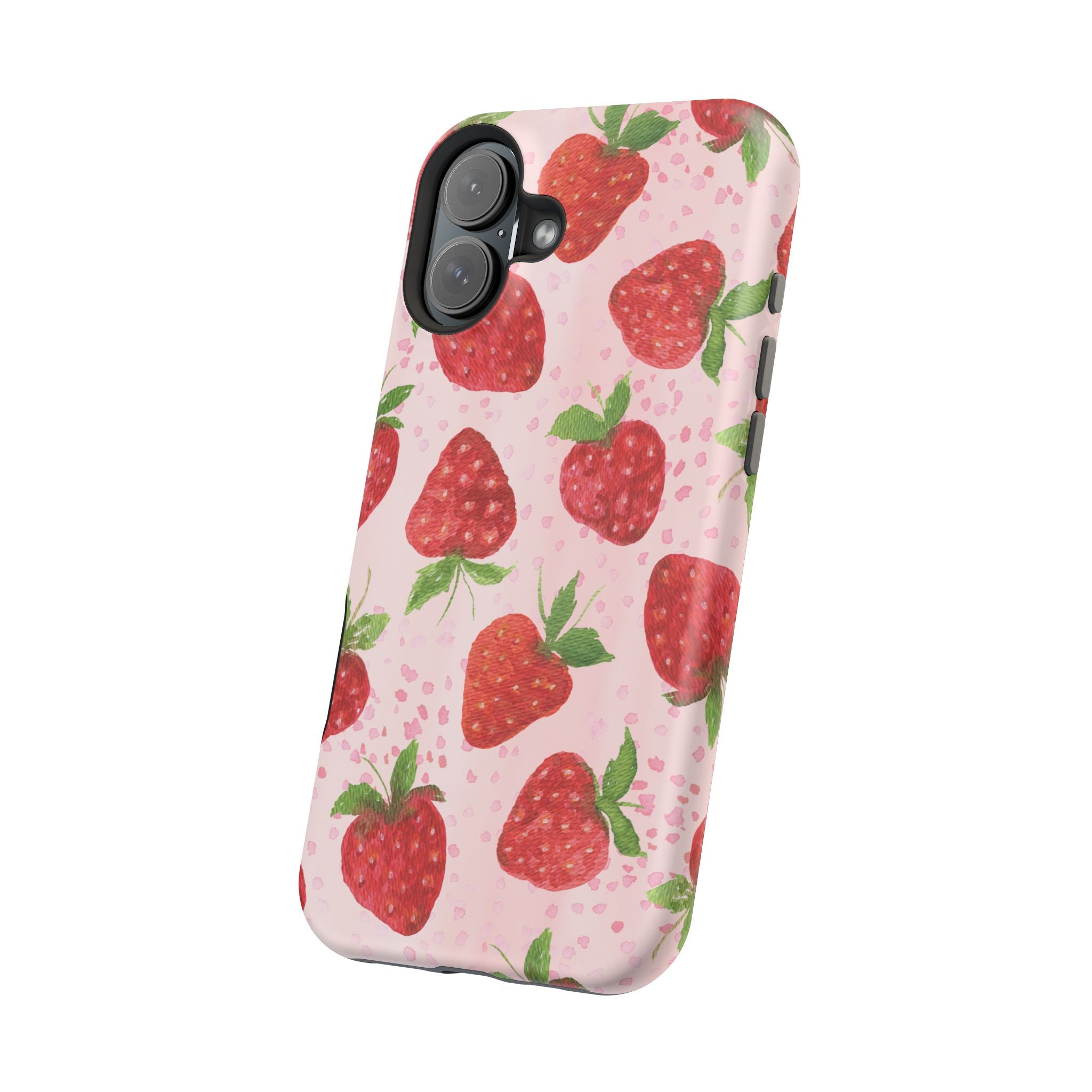 Fruit iPhone 16 Case - Strawberry Pattern Cover