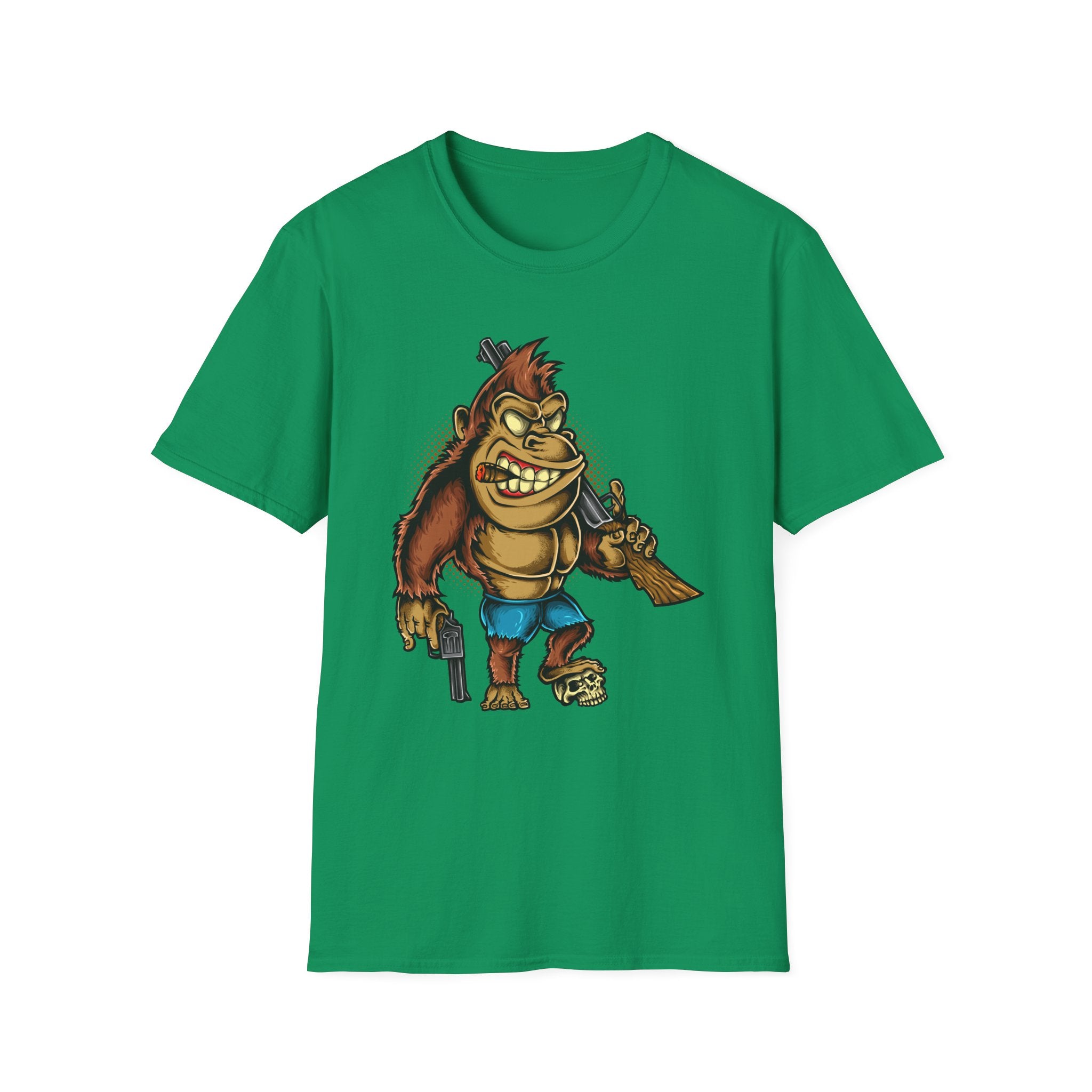 Grunge Gorilla Tee - Cartoon Weapon Shirt