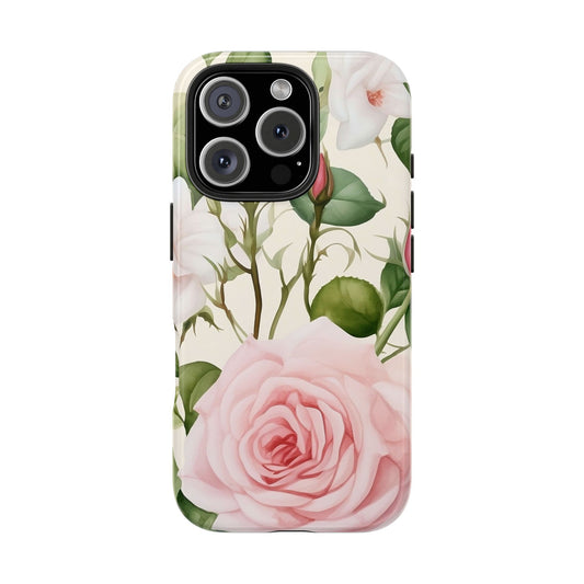Pink Rose iPhone 16 Case – Elegant Floral Design for iPhone 16, 16 Pro, 16 Pro Max & 16 Plus