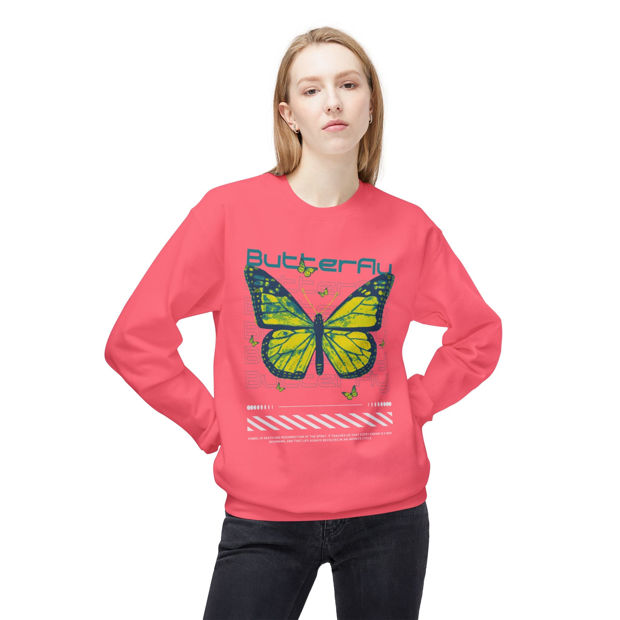 Butterfly Crewneck - Natural Sweatshirt