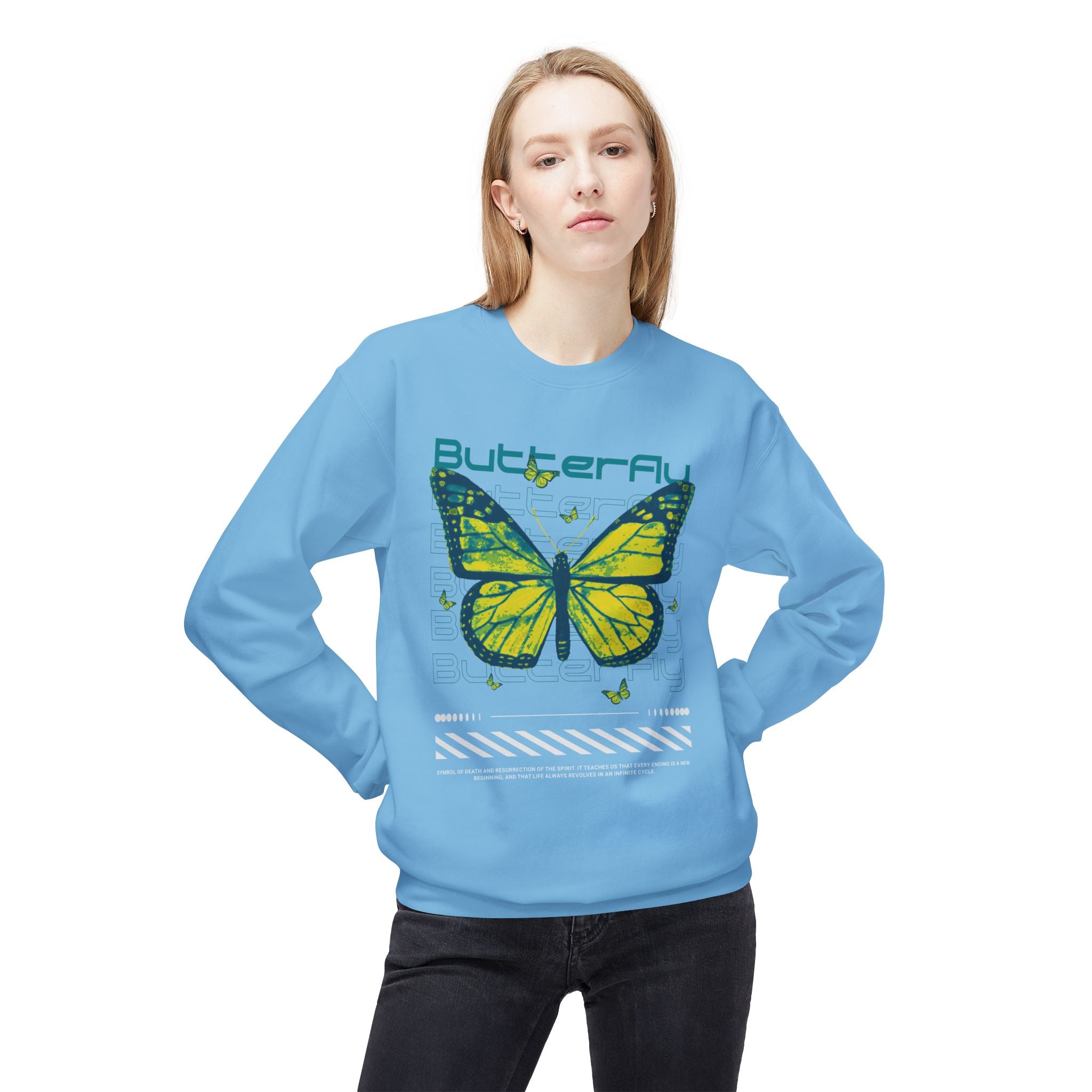 Butterfly Crewneck - Natural Sweatshirt