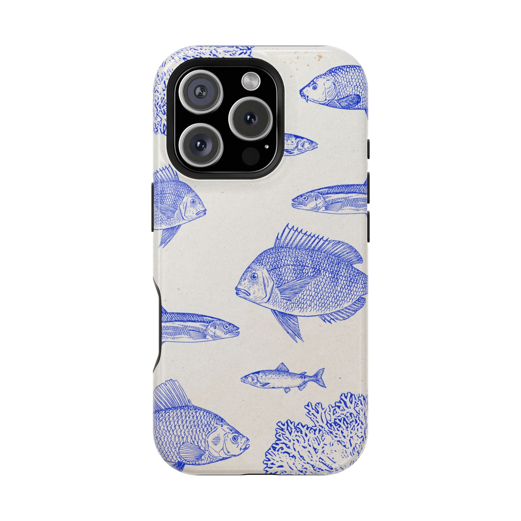Marine iPhone 16 Case - Blue Coral Illustration