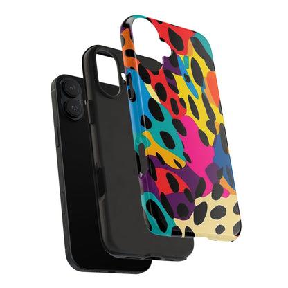 Colorful Abstract Leopard iPhone 16 Case – Vibrant Animal Print for iPhone 16, 16 Pro, 16 Pro Max & 16 Plus