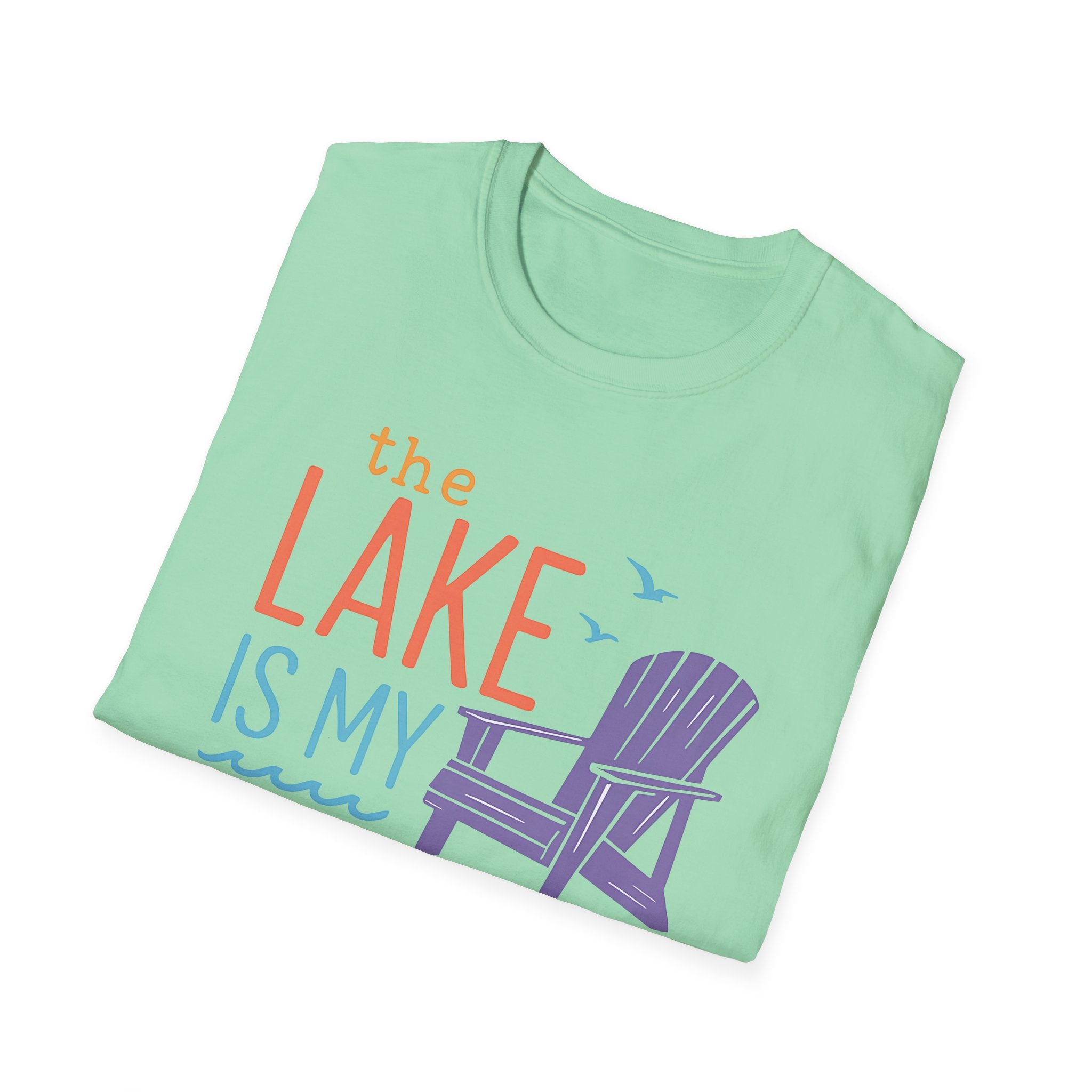 Lake Happy Place Tee - Purple Tropical Shirt