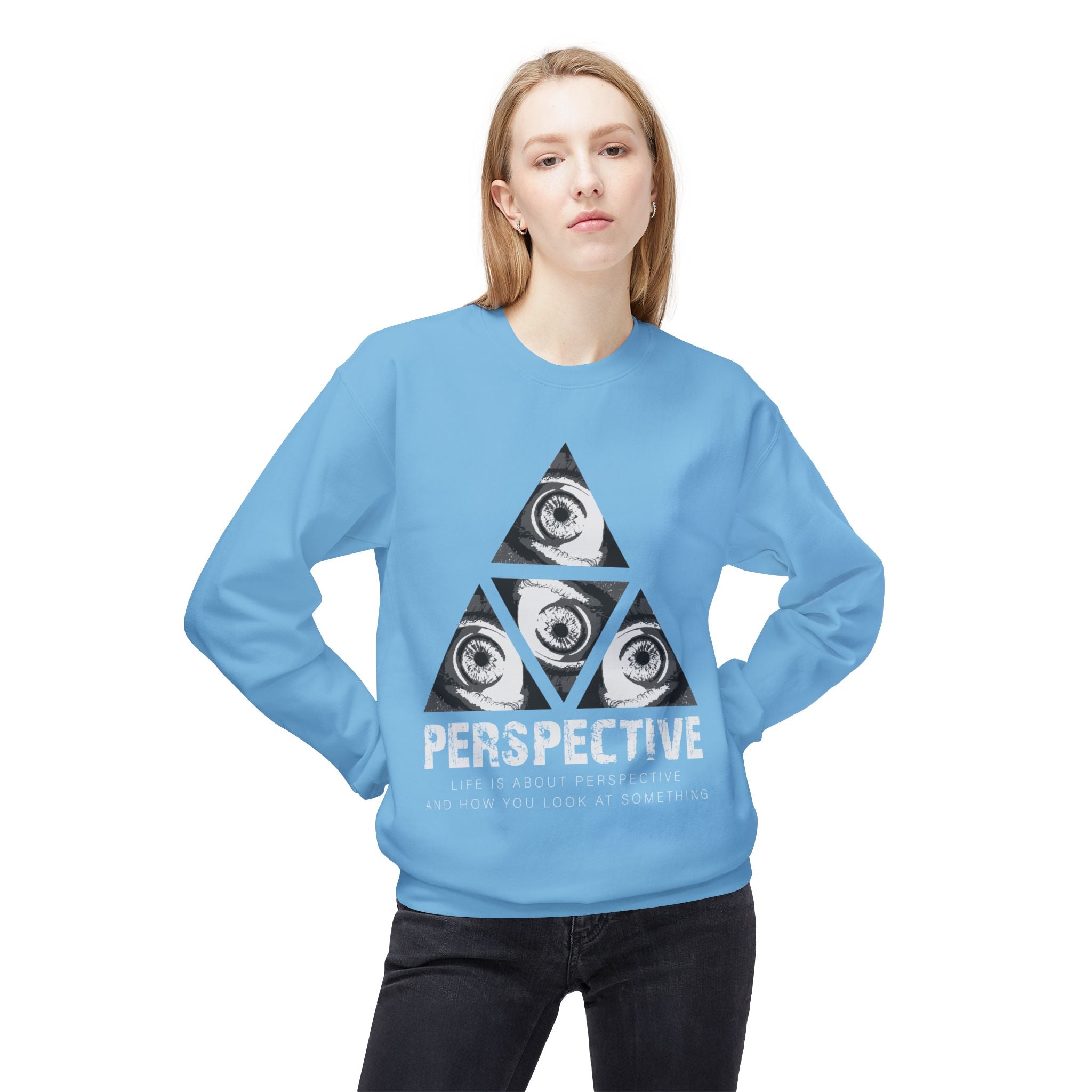 Perspective Sweatshirt - Geometric Crew Neck