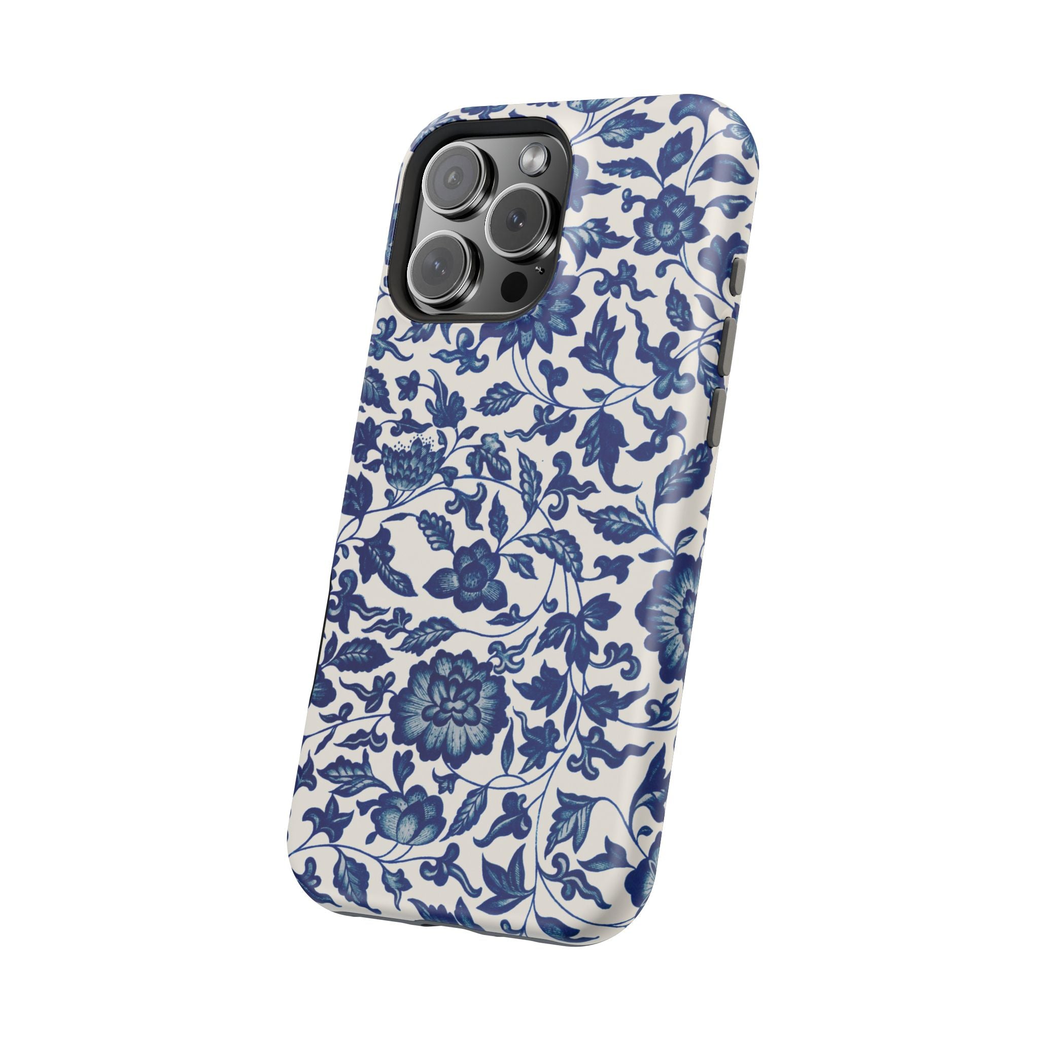 Traditional iPhone Case - Blue Floral iPhone