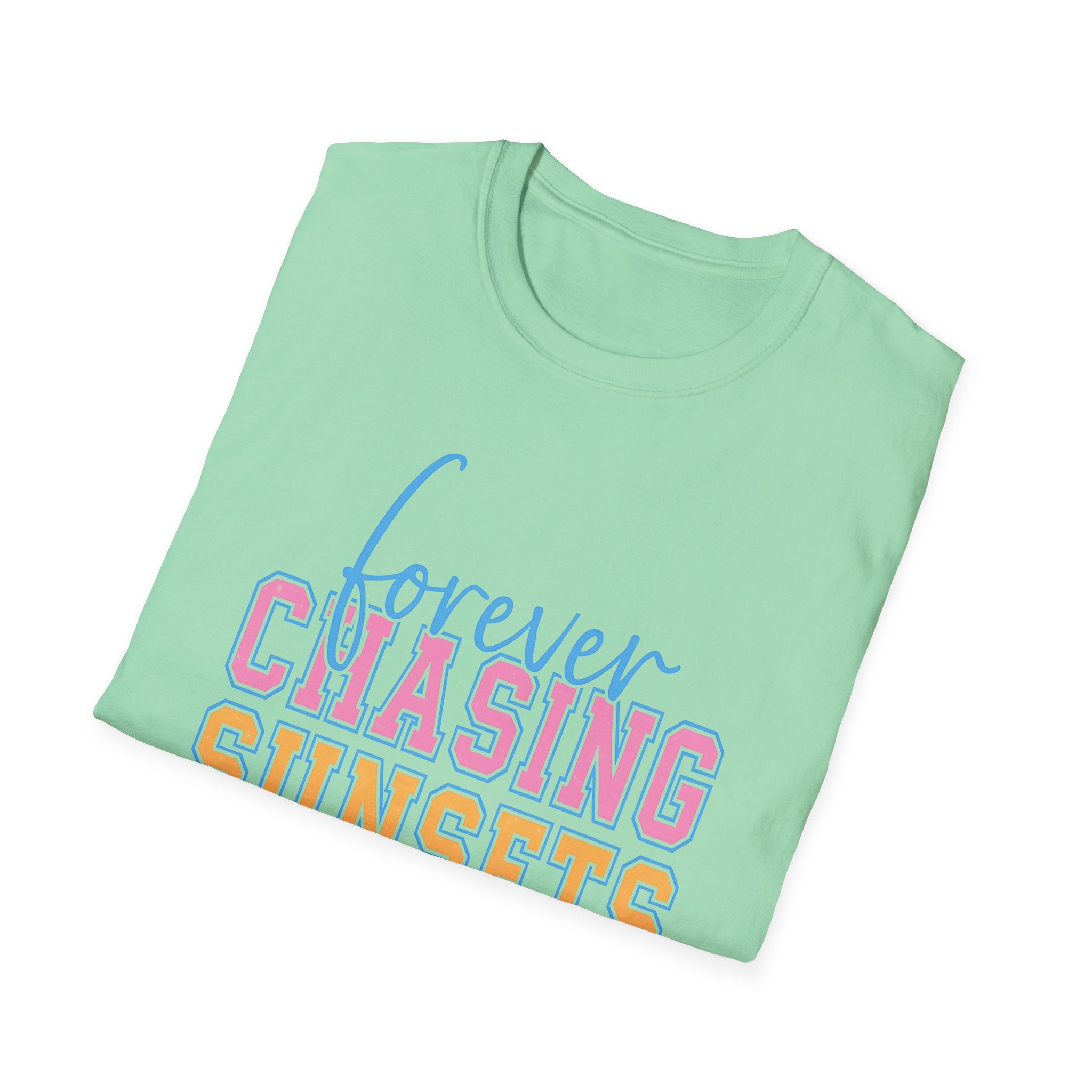 Tropical Summer Tee - Sunset Typography Shirt