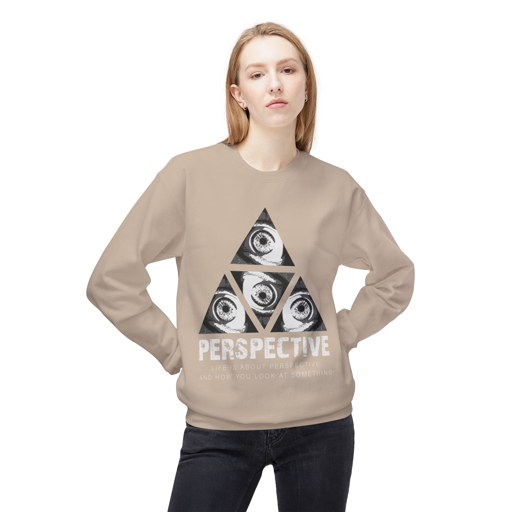 Perspective Sweatshirt - Geometric Crew Neck