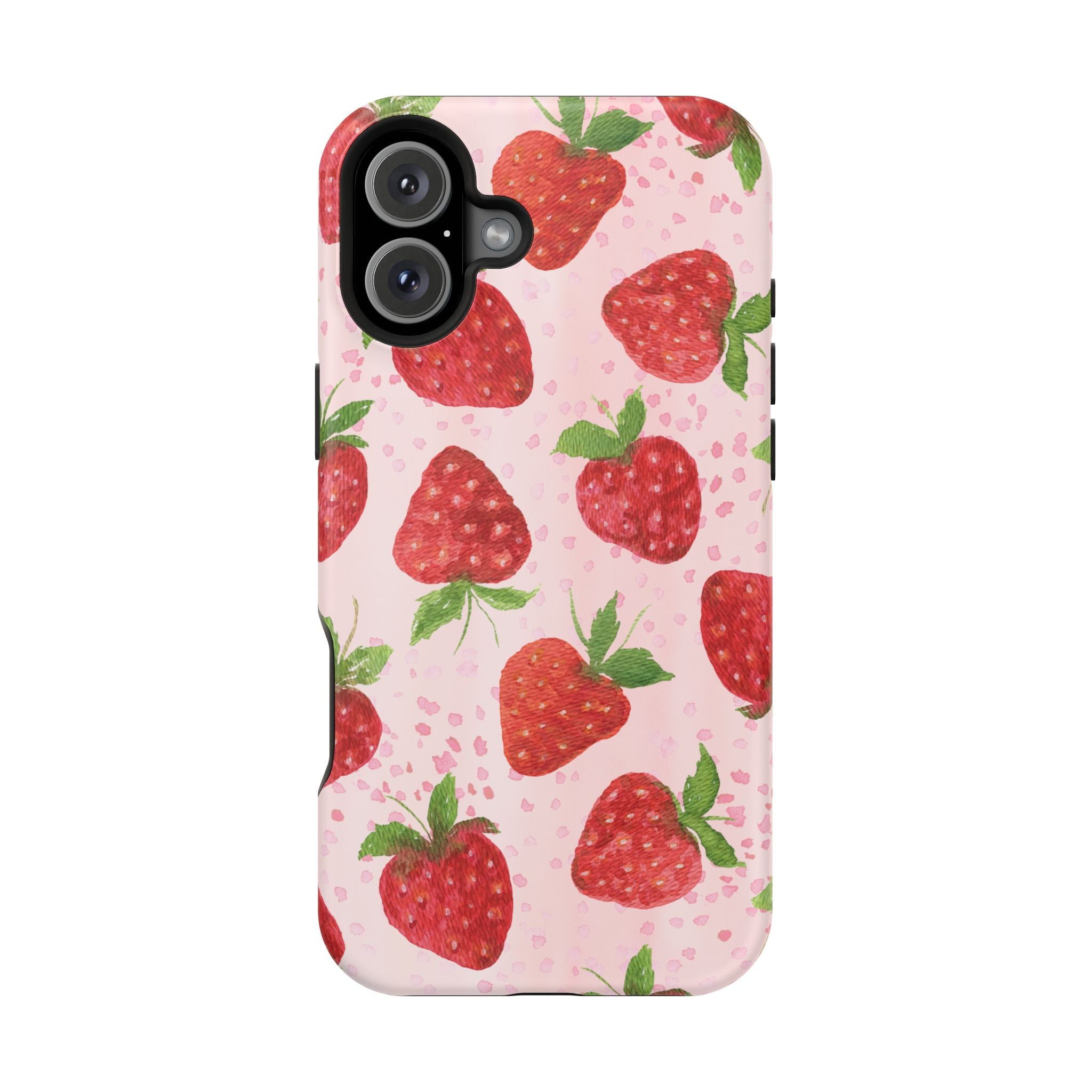 Fruit iPhone 16 Case - Strawberry Pattern Cover