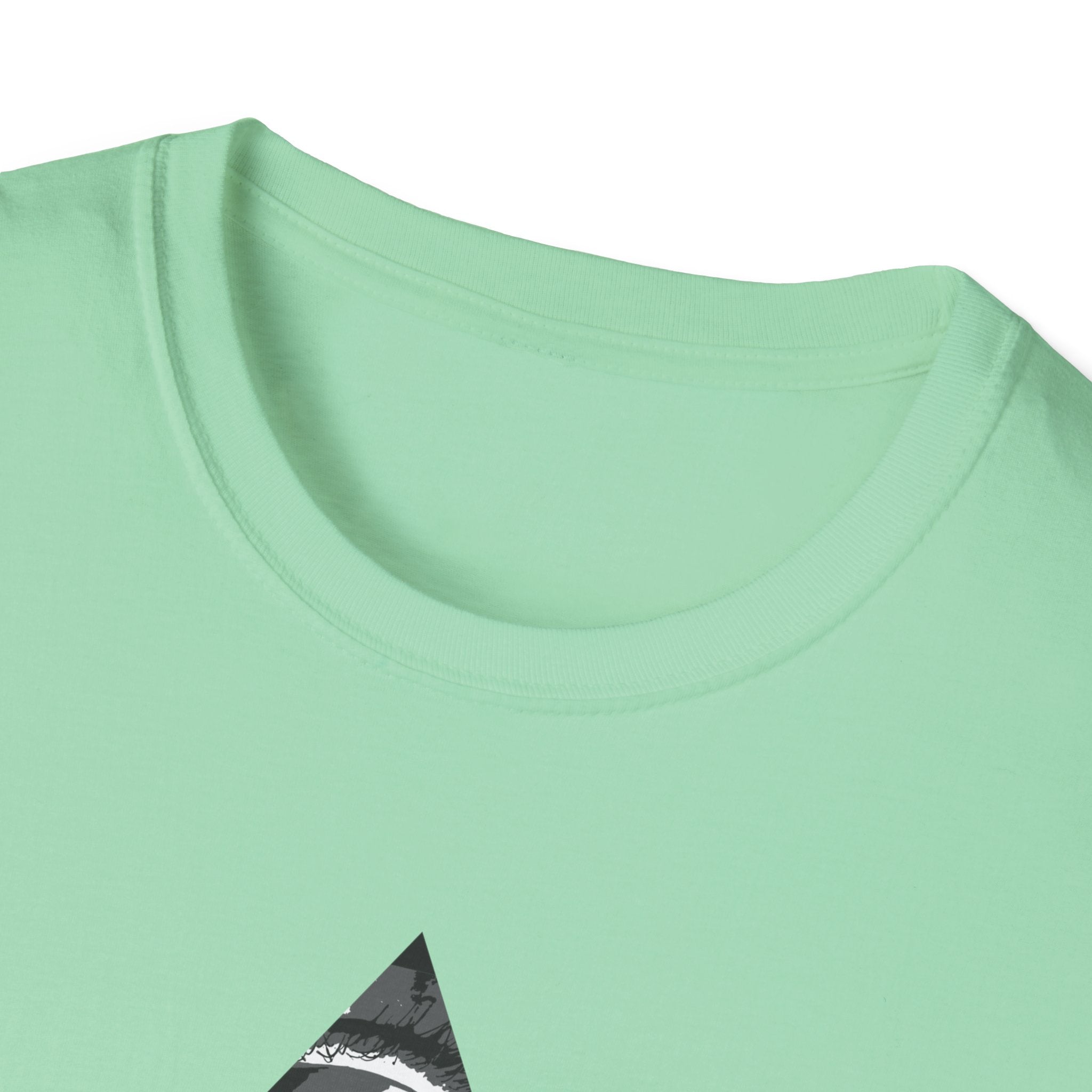 Surreal Womens Graphic Tee - Grayscale Eyes Triangle