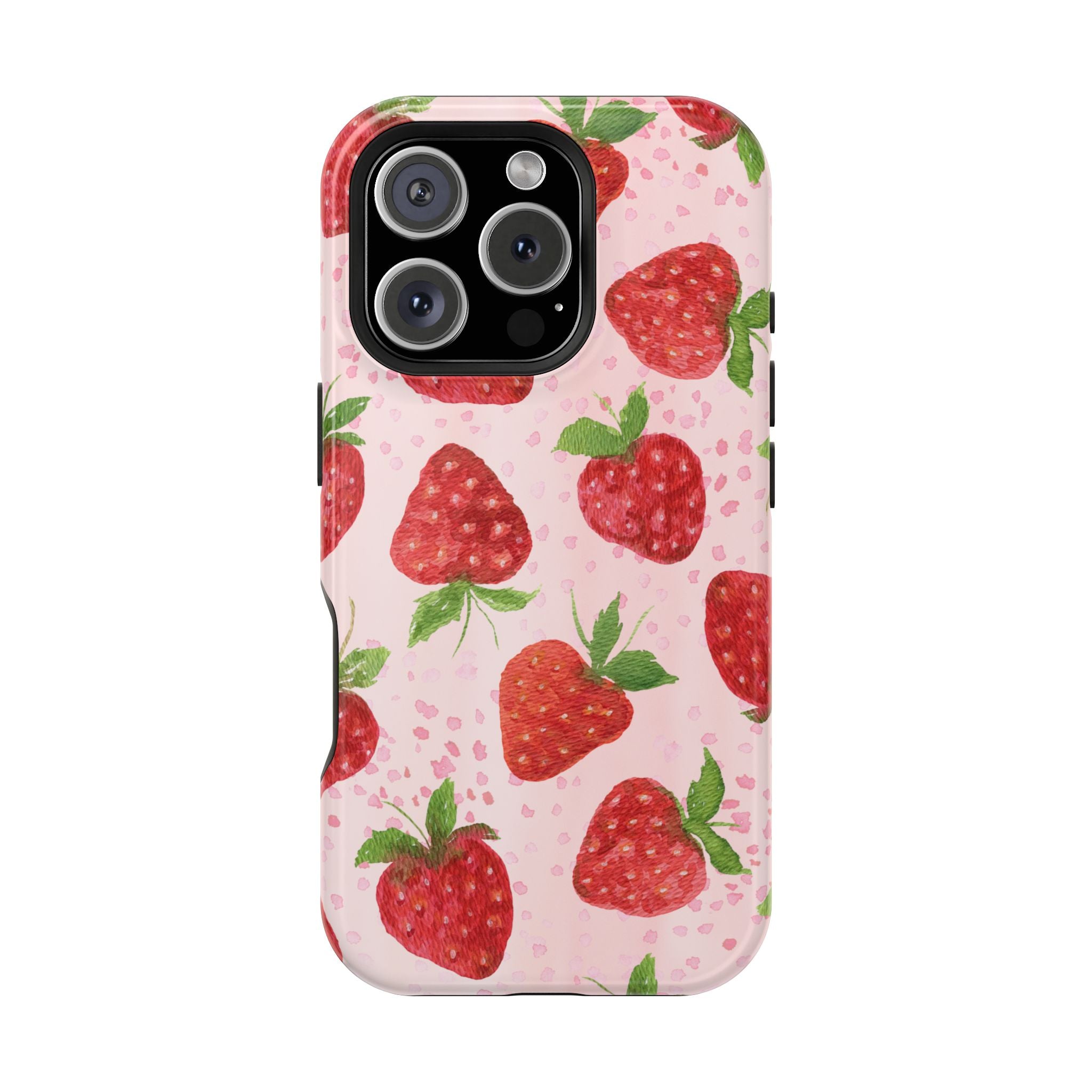 Fruit iPhone 16 Case - Strawberry Pattern Cover
